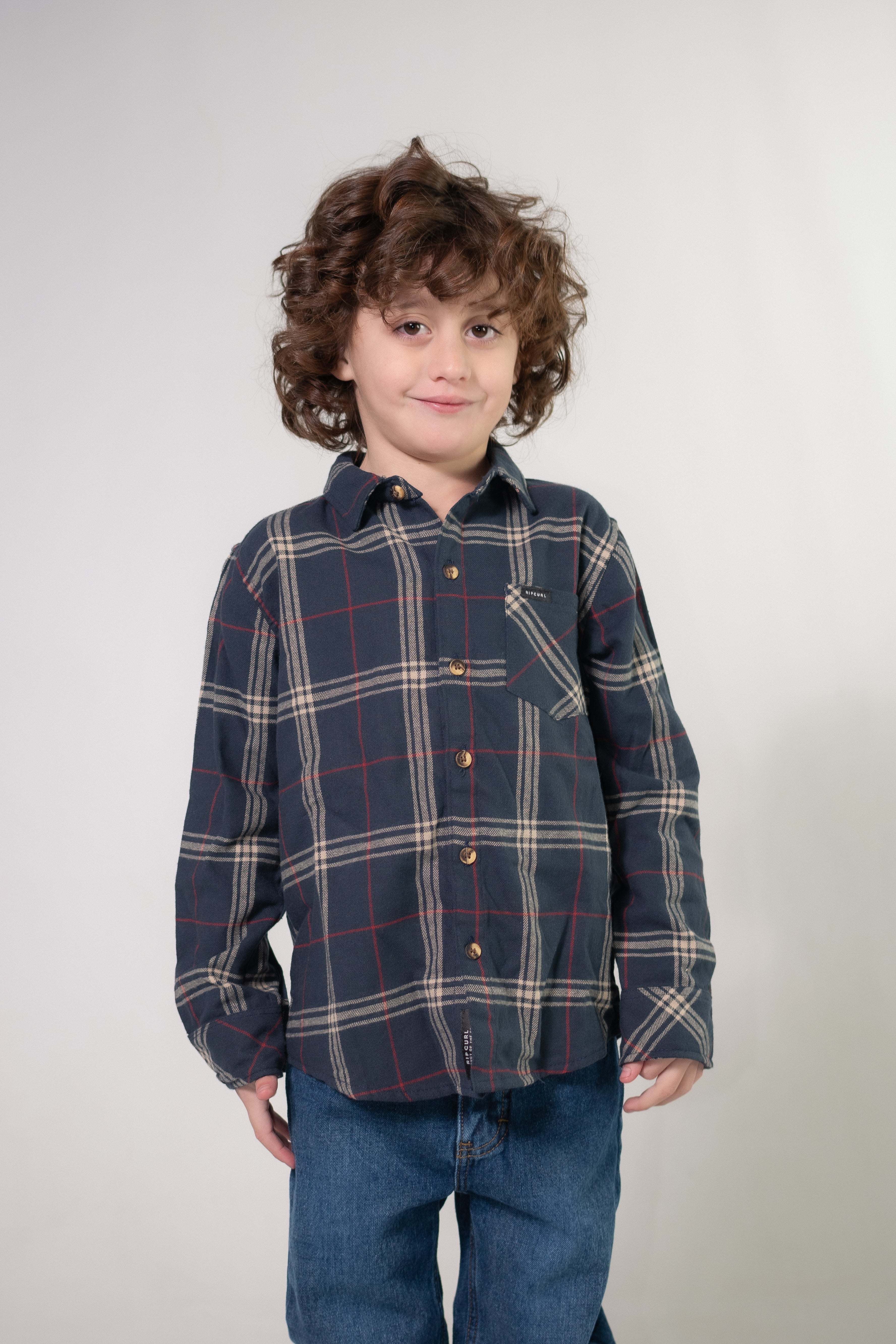 Rip Curl Kids RC Checkered Flannel Shirt for Boys & Girls - Soft & Comfortable for Outdoor Play, School & Casual Wear