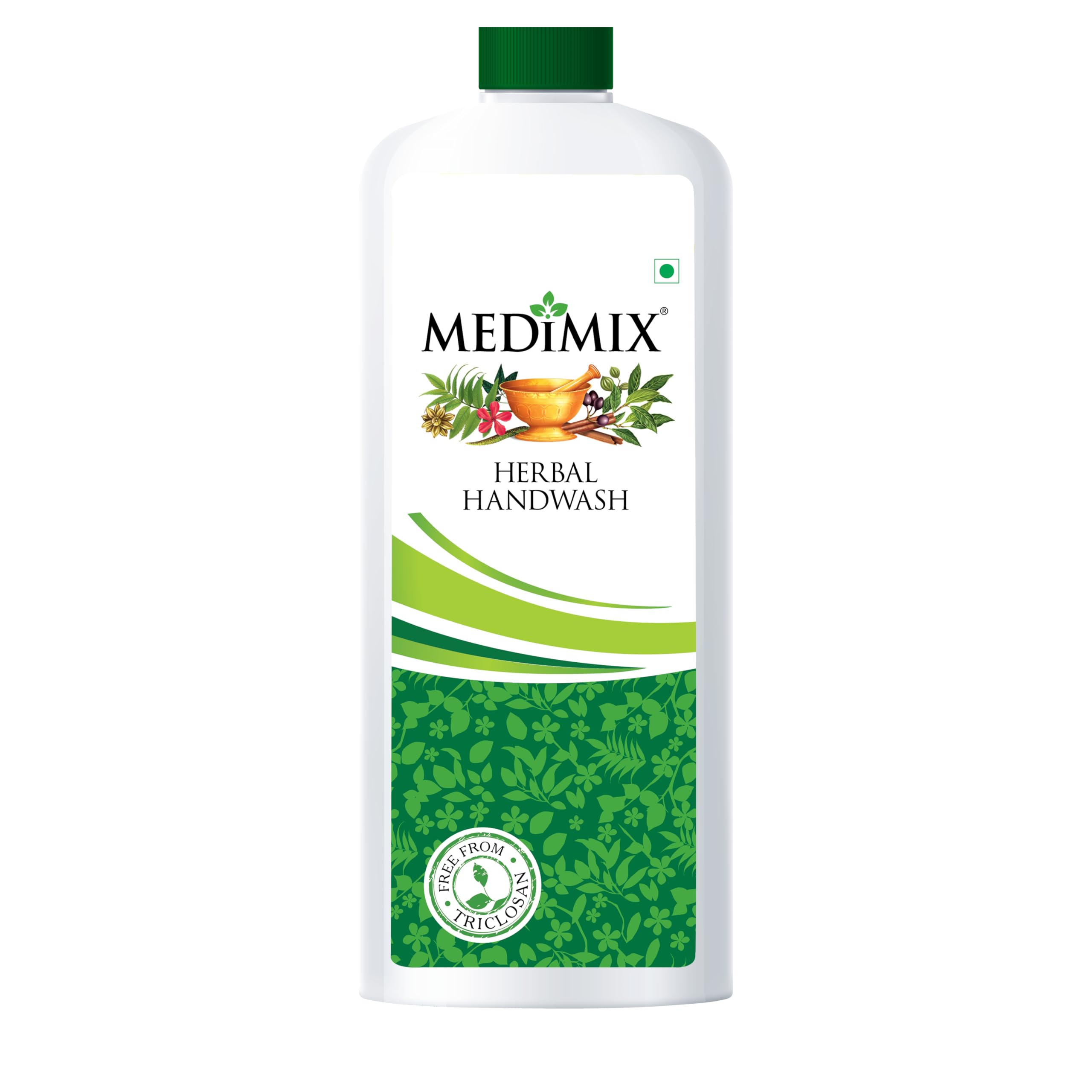 Medimix Herbal Liquid Handwash 1L Refill Bottle - Natural Germ Protection, Soft & Moisturized Hands | Free from Harsh Chemicals | Enriched with 18 Exotic Herbs | Perfect for Home, Office & Travel Use