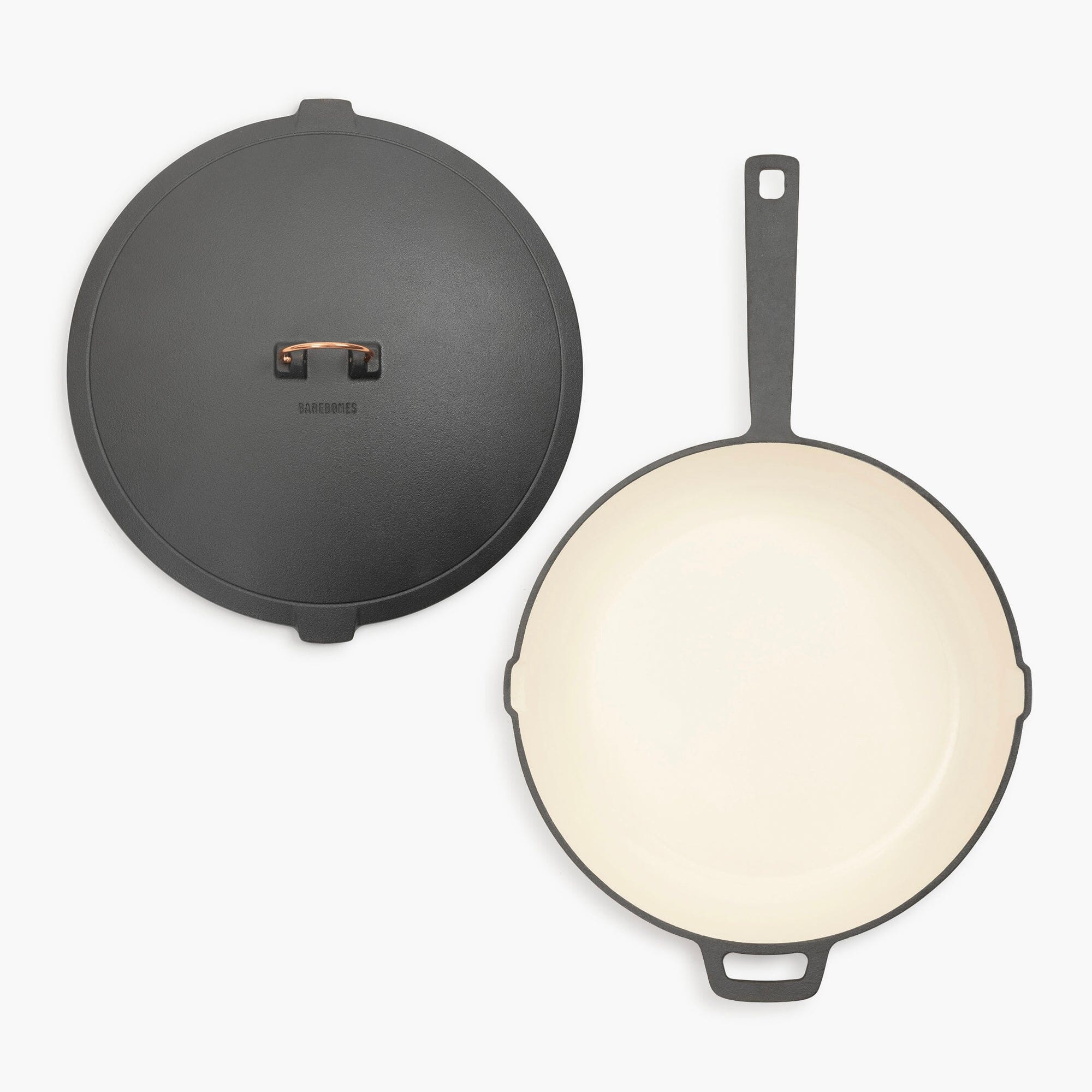 Premium Enamel Lined Cast Iron Skillet - 12 Inch Nonstick Oven Safe Cookware for Baking, Searing & Frying - Perfect for Stovetop, Grill & Camping Cooking