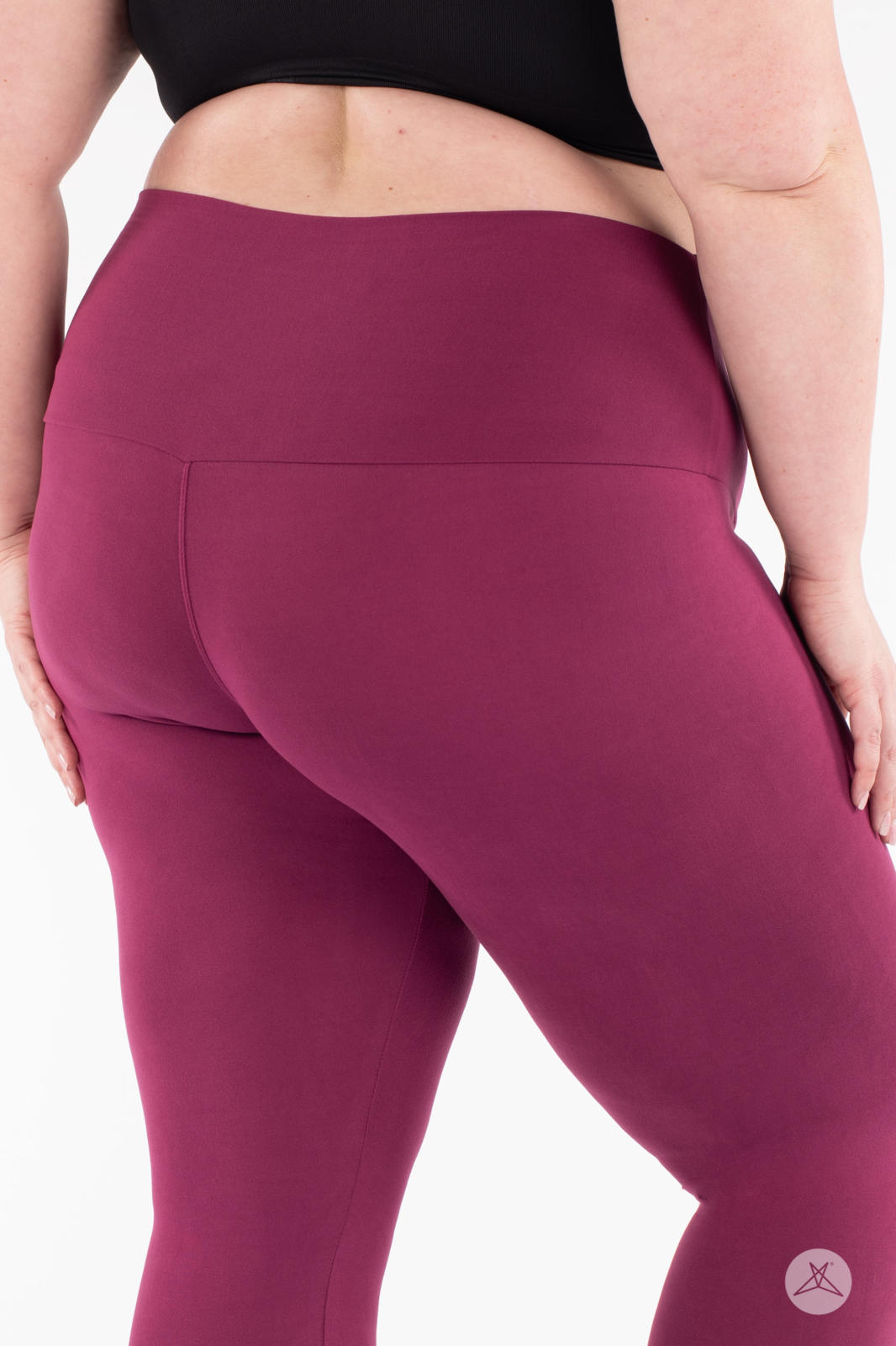 High Waisted Raspberry Wide Band Workout Leggings - Soft Stretchy Yoga Pants for Women, Running, Gym & Lounge Wear