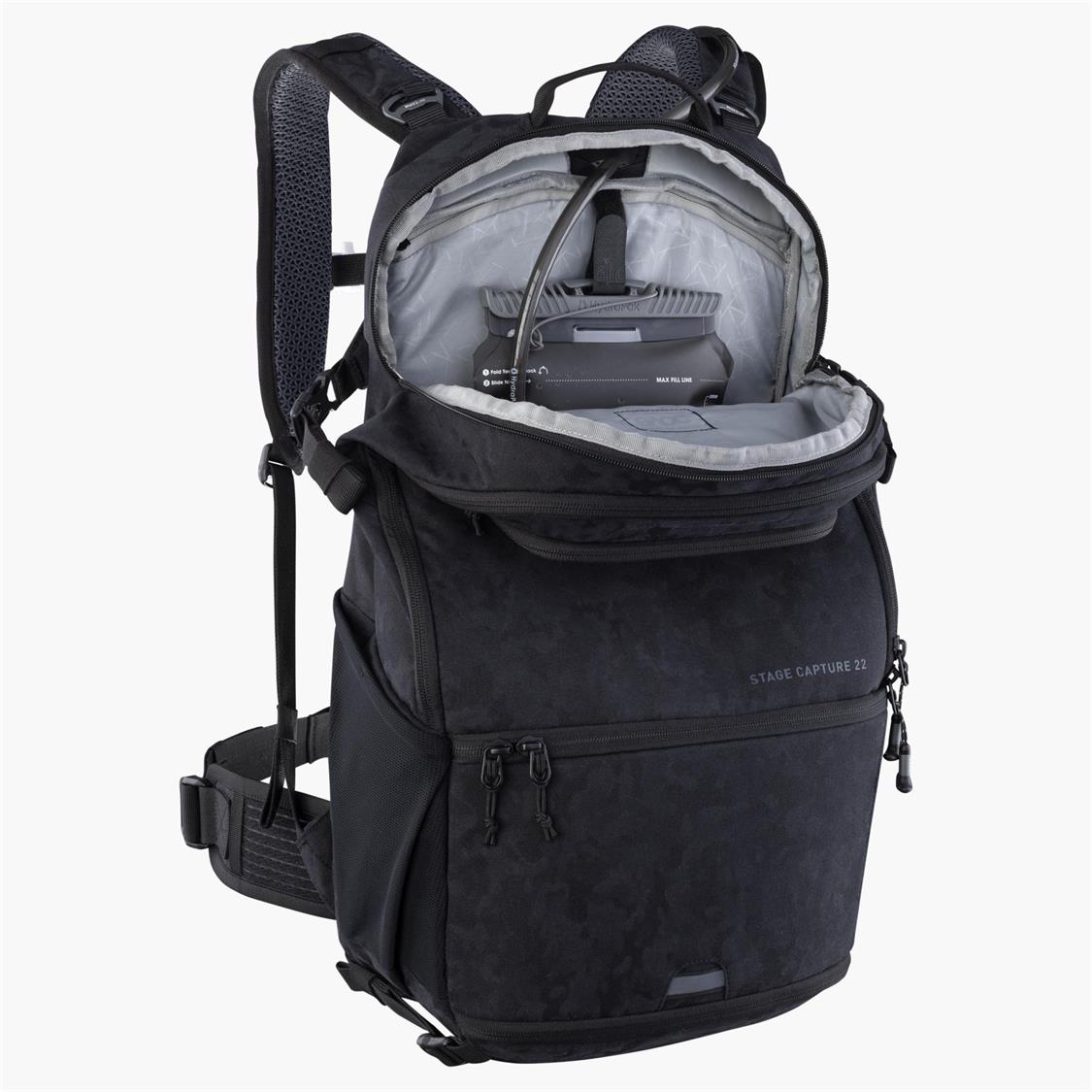 Evoc Stage Capture 22 Camera Backpack (SS25) - Waterproof DSLR/SLR/Mirrorless Camera Bag with Laptop Compartment - Perfect for Travel, Hiking & Photography Adventures