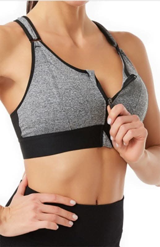 Best Adjustable Zip Front Sports Bra for Women - High Support Workout, Running, Yoga & Gym - Moisture Wicking & Breathable Activewear