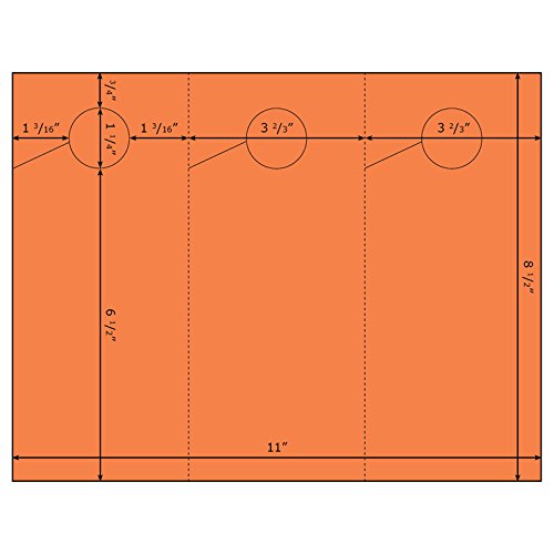 Perforated Tangerine Door Hangers - 3 Per Page, 1000 Sheets (3000 Hangers Total) - Perfect for Real Estate, Marketing & Event Promotions