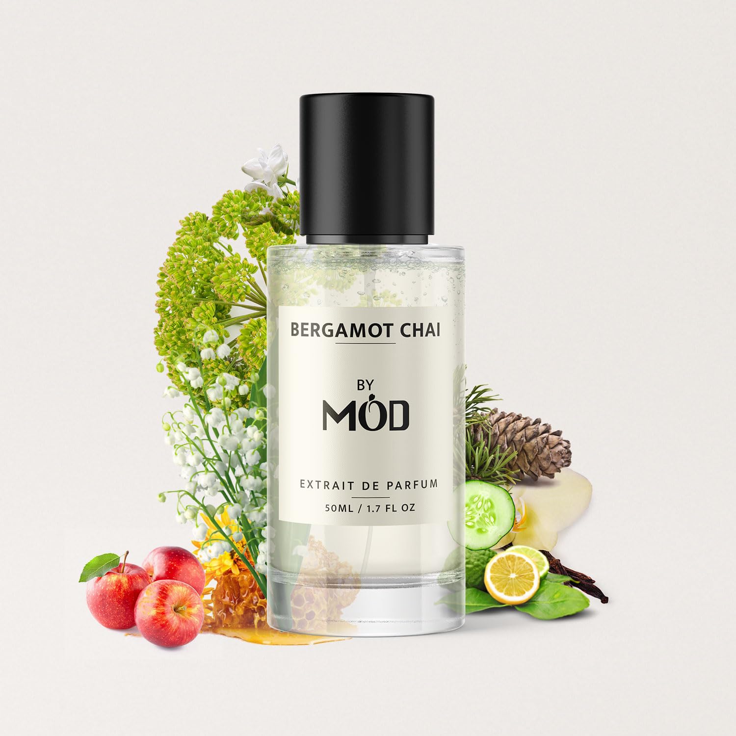 Bergamot Chai Perfume for Women & Men - Long Lasting Earl Grey & Cucumber Inspired Fragrance | Fresh Aromatic Extrait De Parfum 50ml | Perfect for Daily Wear, Date Nights & Special Occasions