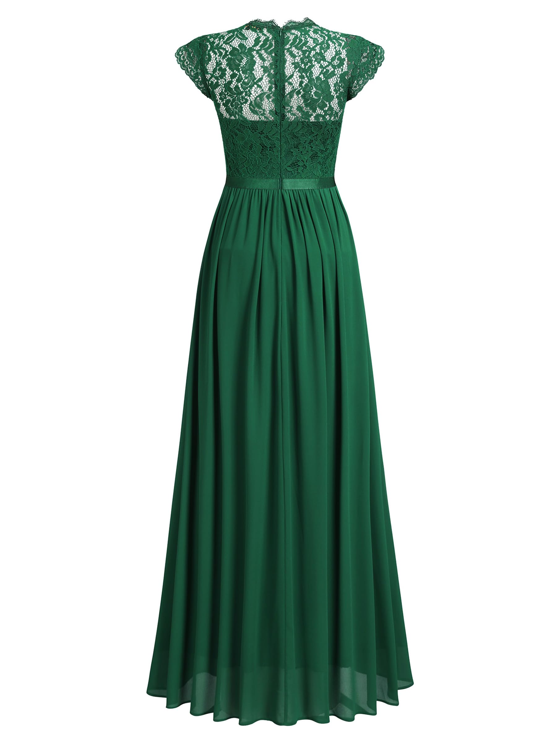 Elegant Floral Lace Maxi Dress for Women - Formal Evening Gown for Parties, Weddings & Special Occasions | Perfect for Cocktail Events, Prom & Black Tie Gatherings