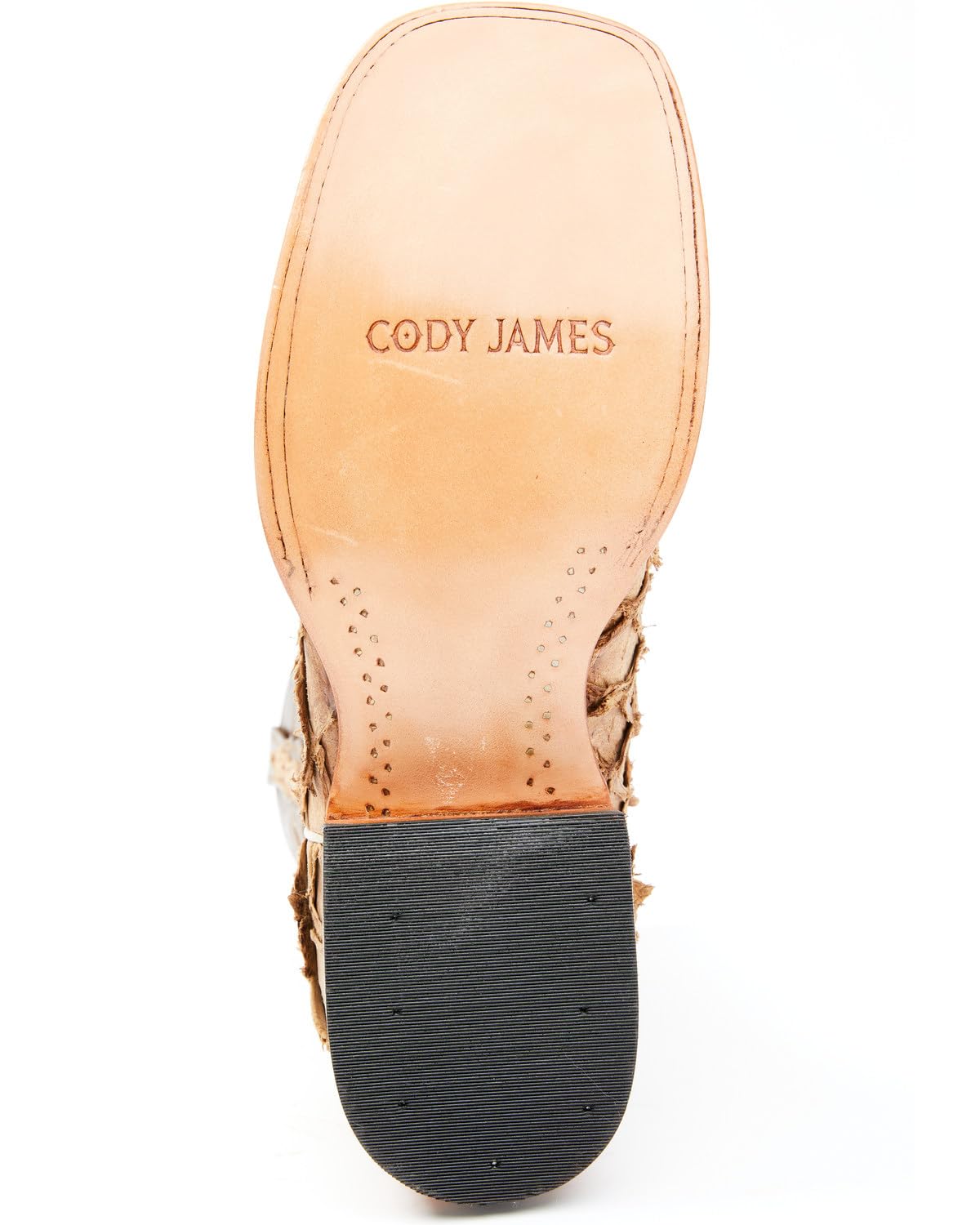 Cody James Men's Exotic Pirarucu Western Boots - Genuine Leather Square Toe Cowboy Boots for Rodeo, Country Dancing & Western Fashion