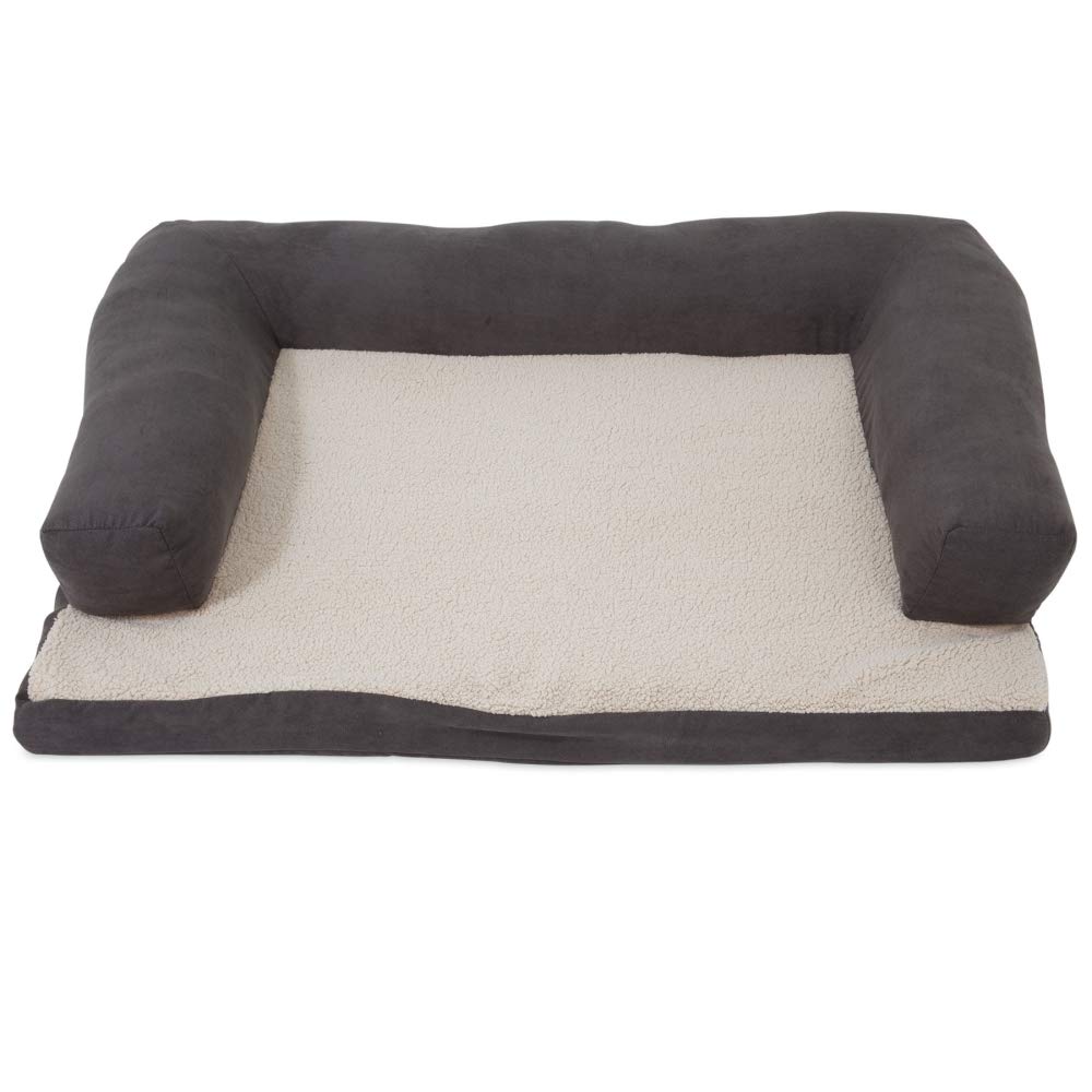 Aspen Pet Bolster Orthopedic Dog Bed for Large Dogs - 40 x 30 Inches - Supportive Memory Foam - Made in USA - Perfect for Arthritis & Joint Pain Relief - Great for Living Room, Bedroom or Kennel Use