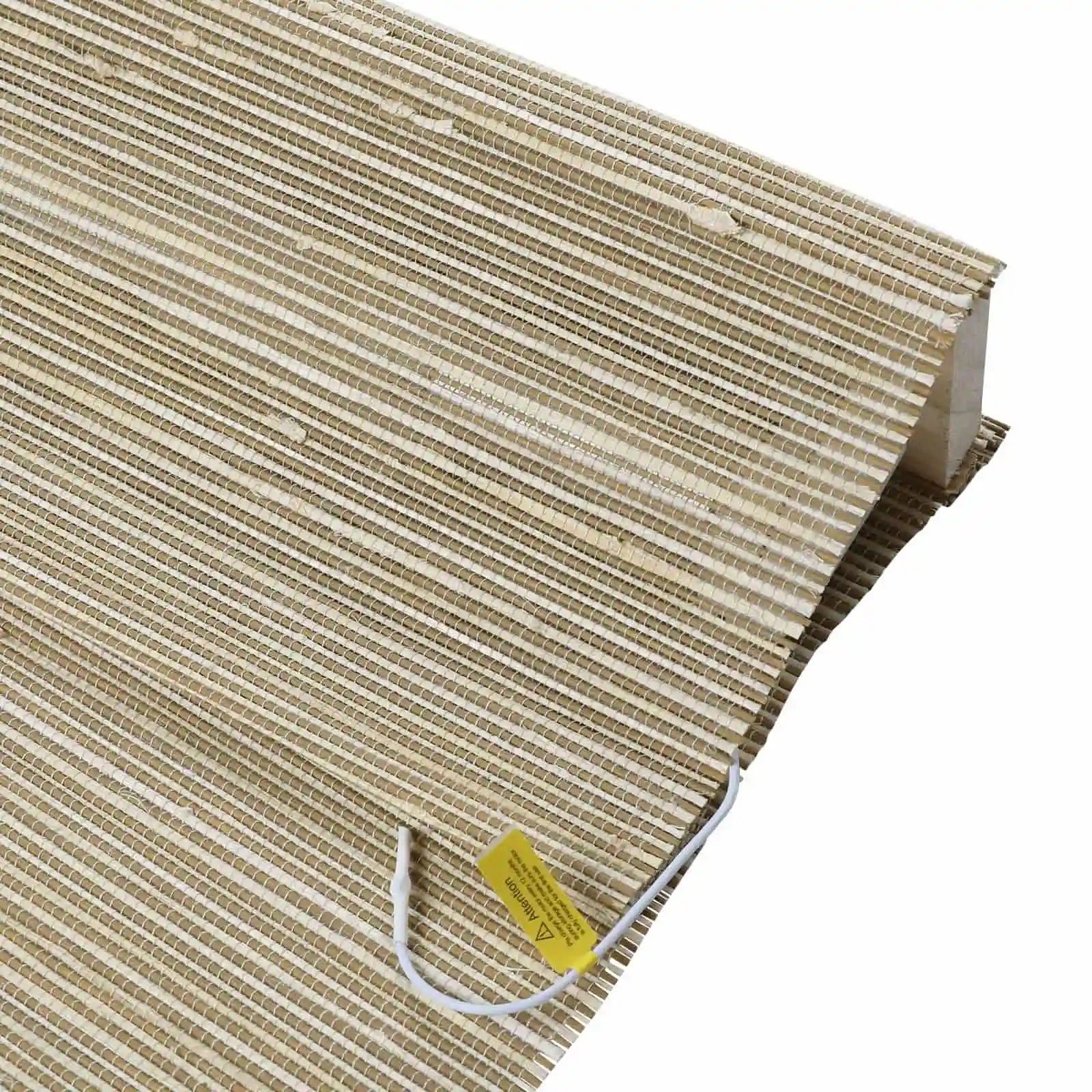 Motorized Window Woven Bamboo Shades - Remote Control Roller Blinds for Privacy & Sun Protection - Perfect for Living Room, Bedroom & Office