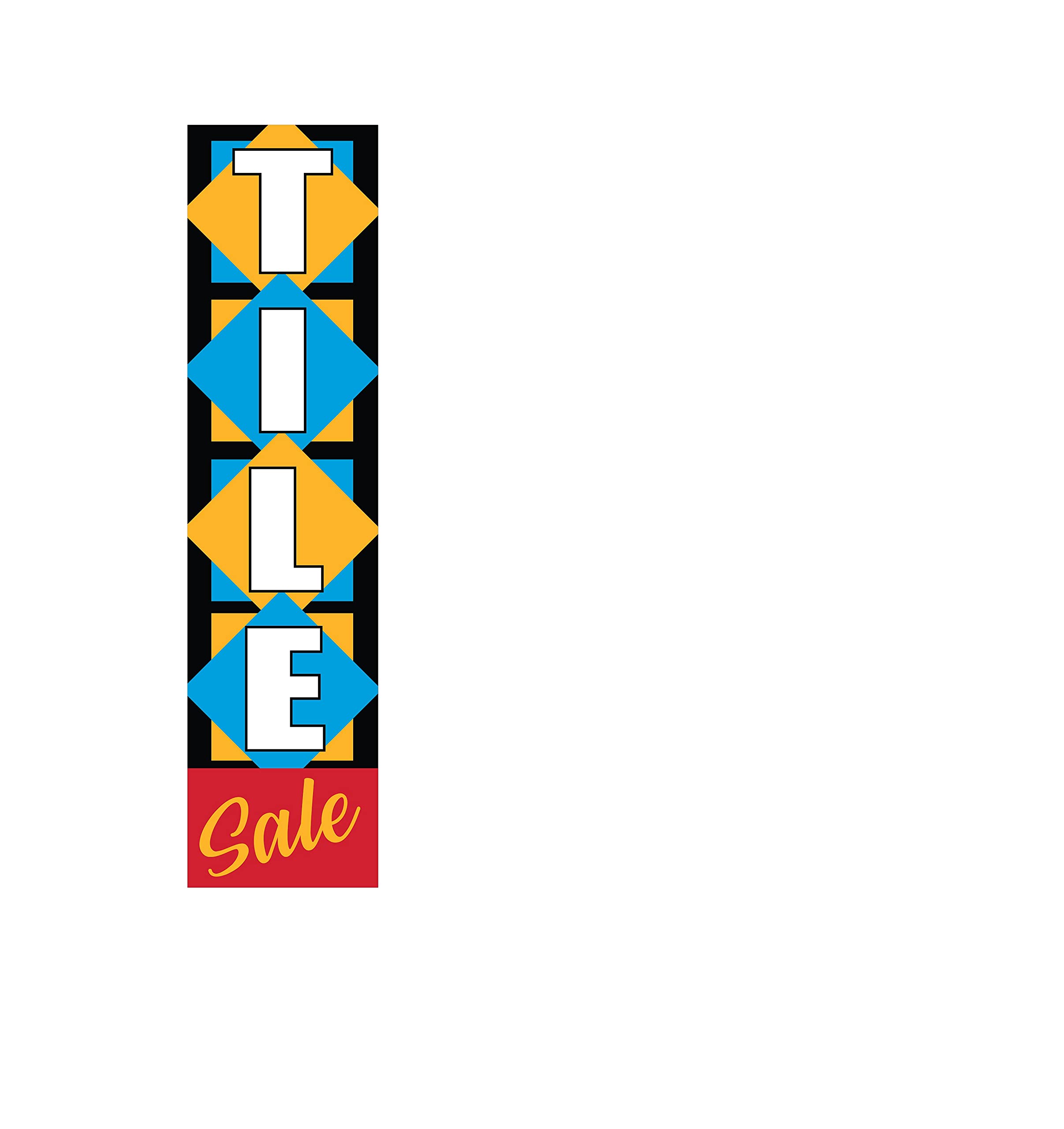 3-Piece Tile Sale Advertising Rectangle Boomer Feather Flags Kit with Poles & Ground Spikes - Perfect for Retail Stores, Car Dealerships & Outdoor Events