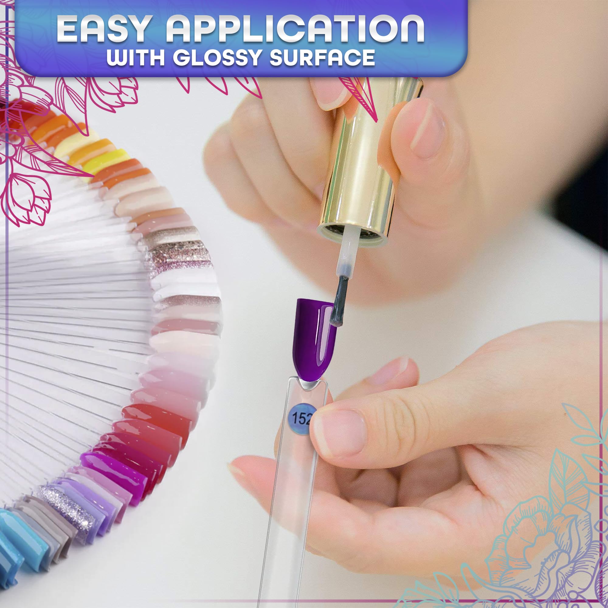 200Pcs Clear Nail Polish Swatch Sticks with Number Stickers - Professional Nail Color Display Rings for Salon & DIY Practice - Perfect for Nail Technicians, Beauty Students & Home Manicure Kits