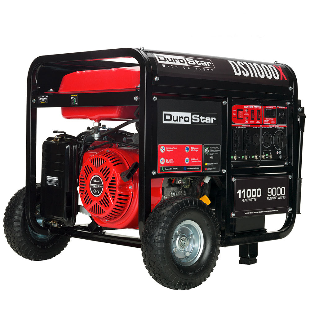 11,000 Watt Portable Gasoline Generator with CO Alert - Reliable Backup Power for Home, Camping & Emergency Use