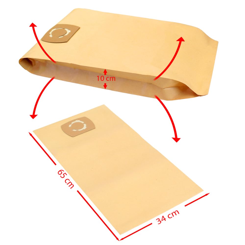 Nilfisk Alto Attix 50-01 PC Vacuum Cleaner Replacement Bags - 20 Pack | Compatible Dust Bags for Home & Office Cleaning