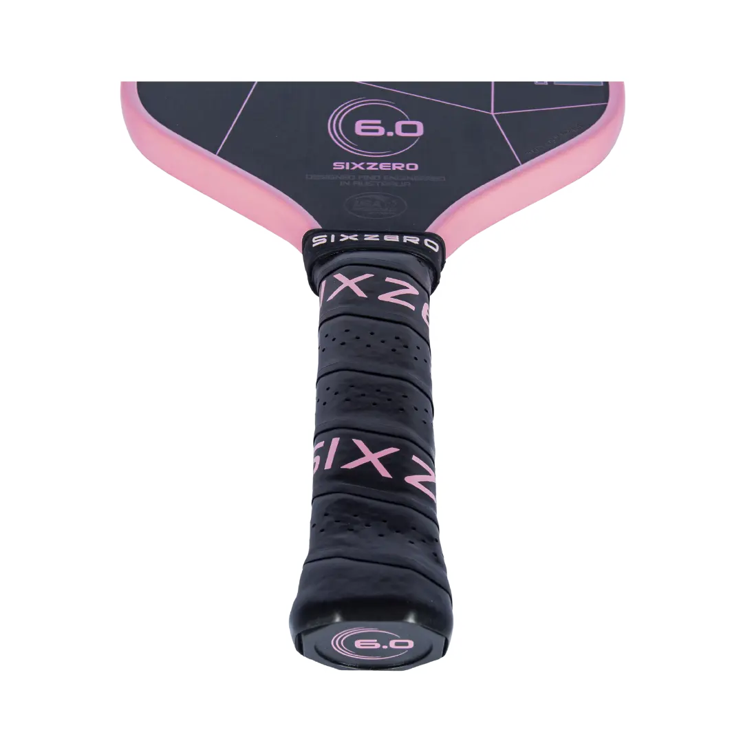 Six Zero Double Black Diamond 16mm Premium Pickleball Paddle - Professional Carbon Fiber Surface for Enhanced Spin & Control - Perfect for Competitive Play & Tournament Use