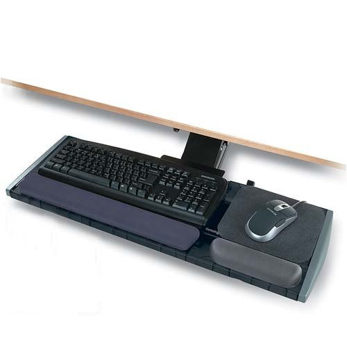 Kensington 60718 Modular Keyboard Platform with Soft Fabric Wrist Rest - Ergonomic Office & Gaming Keyboard Tray for Comfortable Typing