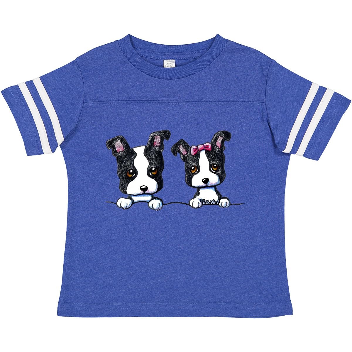 Inktastic Boston Terriers Dark Apparel Toddler T-Shirt - Cute Dog Lover Graphic Tee for Kids | Soft Cotton Baby Shirt for Boys & Girls | Perfect for Playdates, Family Photos & Pet Lovers Gifts