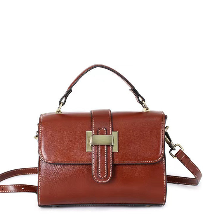 Stylish Genuine Leather Handbag for Women - Fashionable Crossbody Purse with Adjustable Strap, Perfect for Work, Travel & Everyday Use
