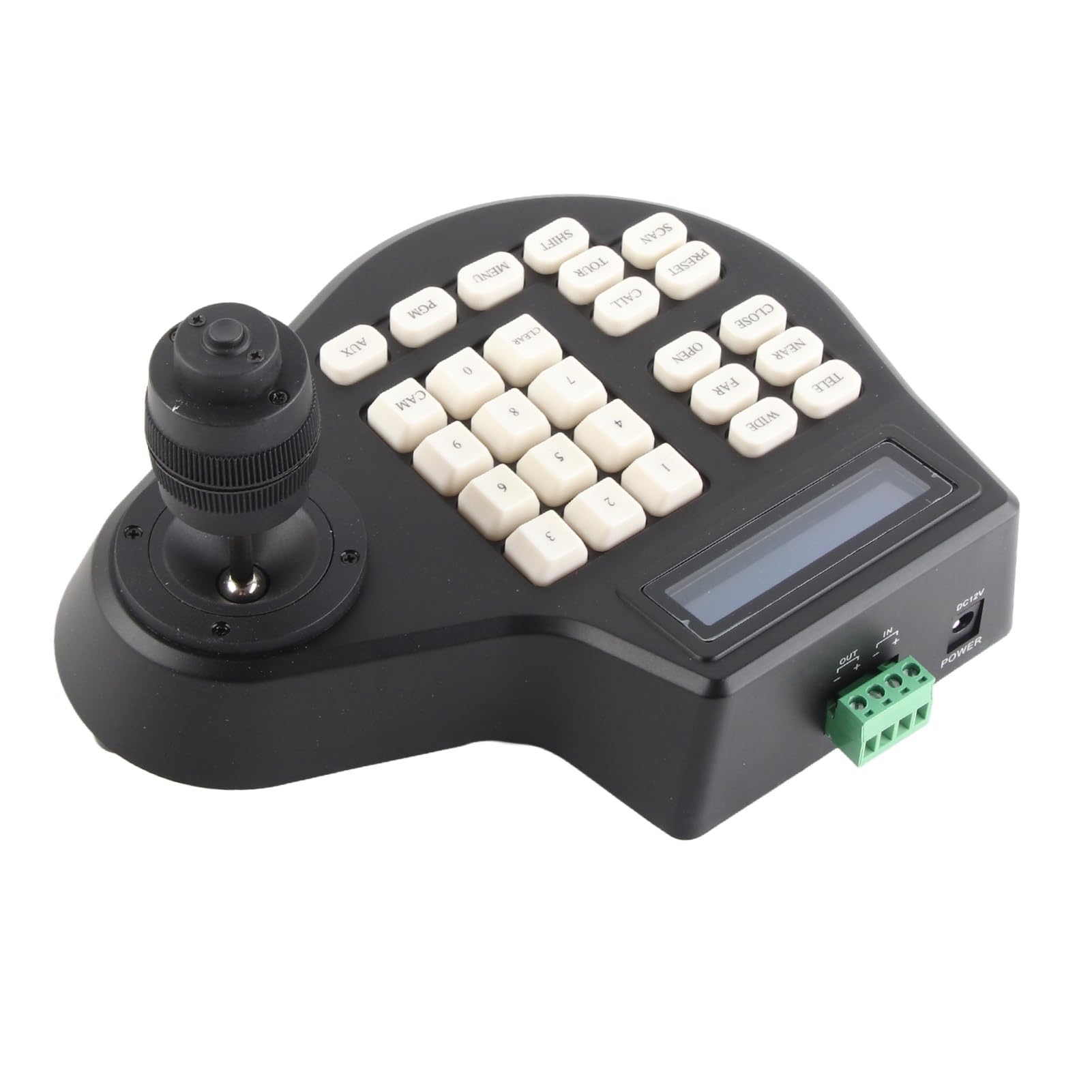 Mini Analog PTZ Camera Keyboard Controller - ABS Joystick for Security Cameras (100-240V, US Plug) | Perfect for Courtyard Surveillance & Home Security Systems