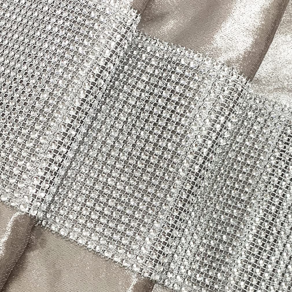 Elegant European Style Sequin Rhinestone Table Runner with Tassel Trim - 13x72 Inch Champagne Gold - Perfect for Dining Tables, Dressers, and Wedding Decor
