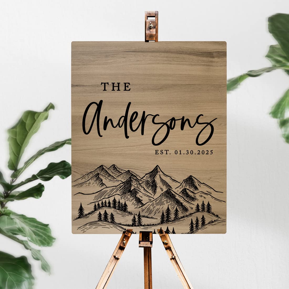 Custom Wooden Welcome Sign for Wedding - 16