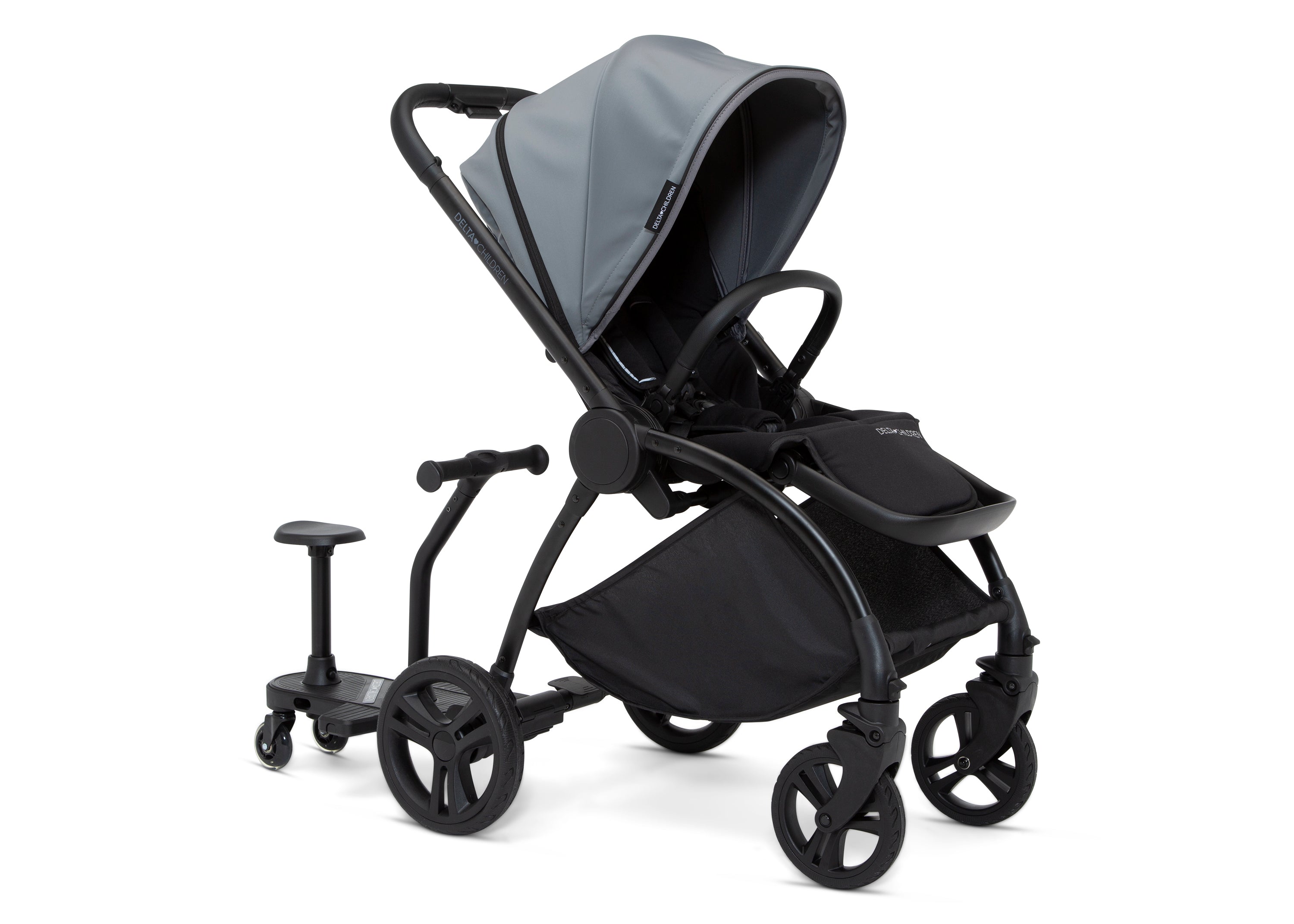 Delta Children Standing Board for Revolve Stroller - Universal Ride-On Stroller Kickboard for Toddlers - Perfect for Shopping, Travel & Outdoor Adventures