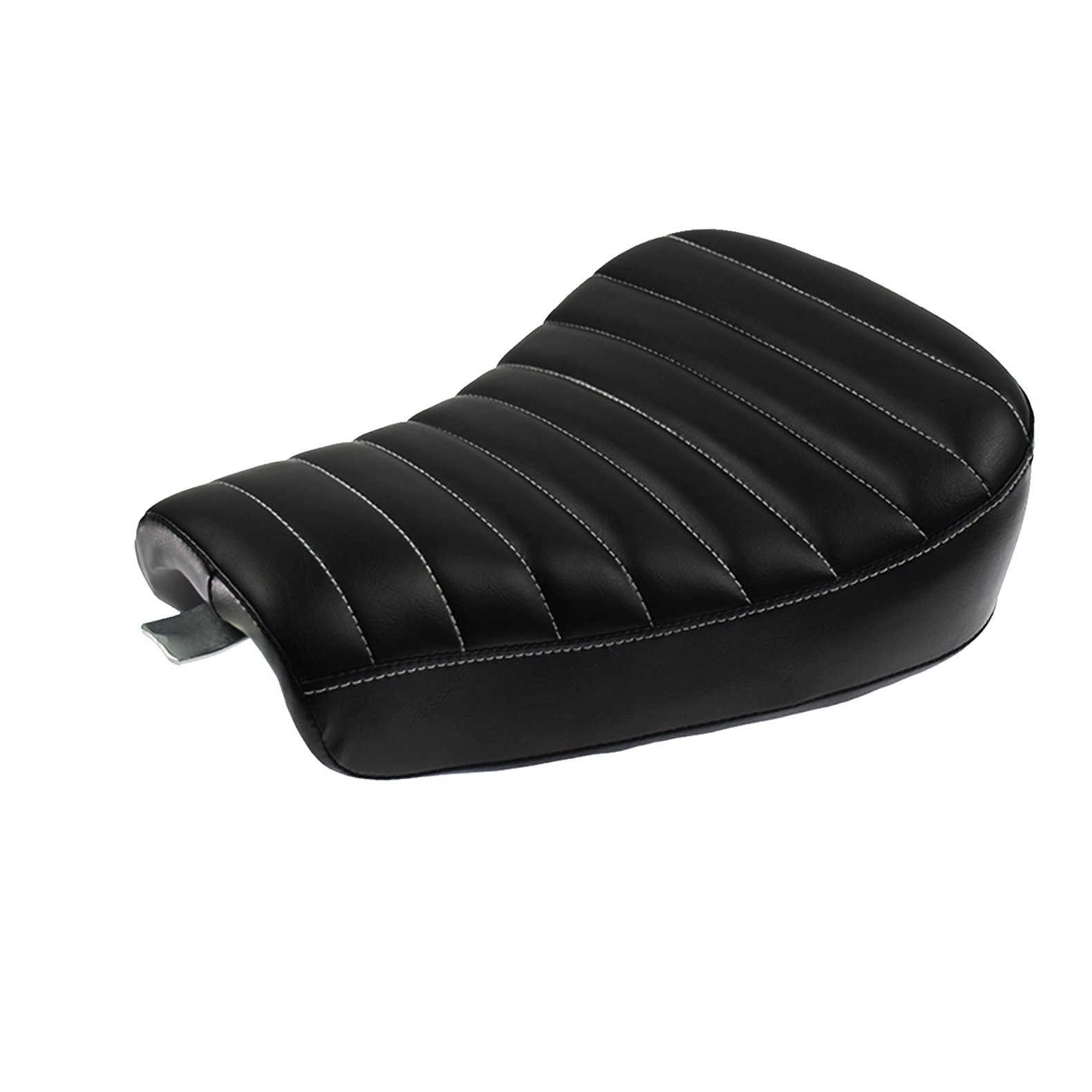 Premium Motorcycle Solo Seat Cushion - Horizontal Stripes Design for Harley Sportster XL883 XL1200 X48 72 - Comfortable Front Driver Pad for Long Rides & Cruising