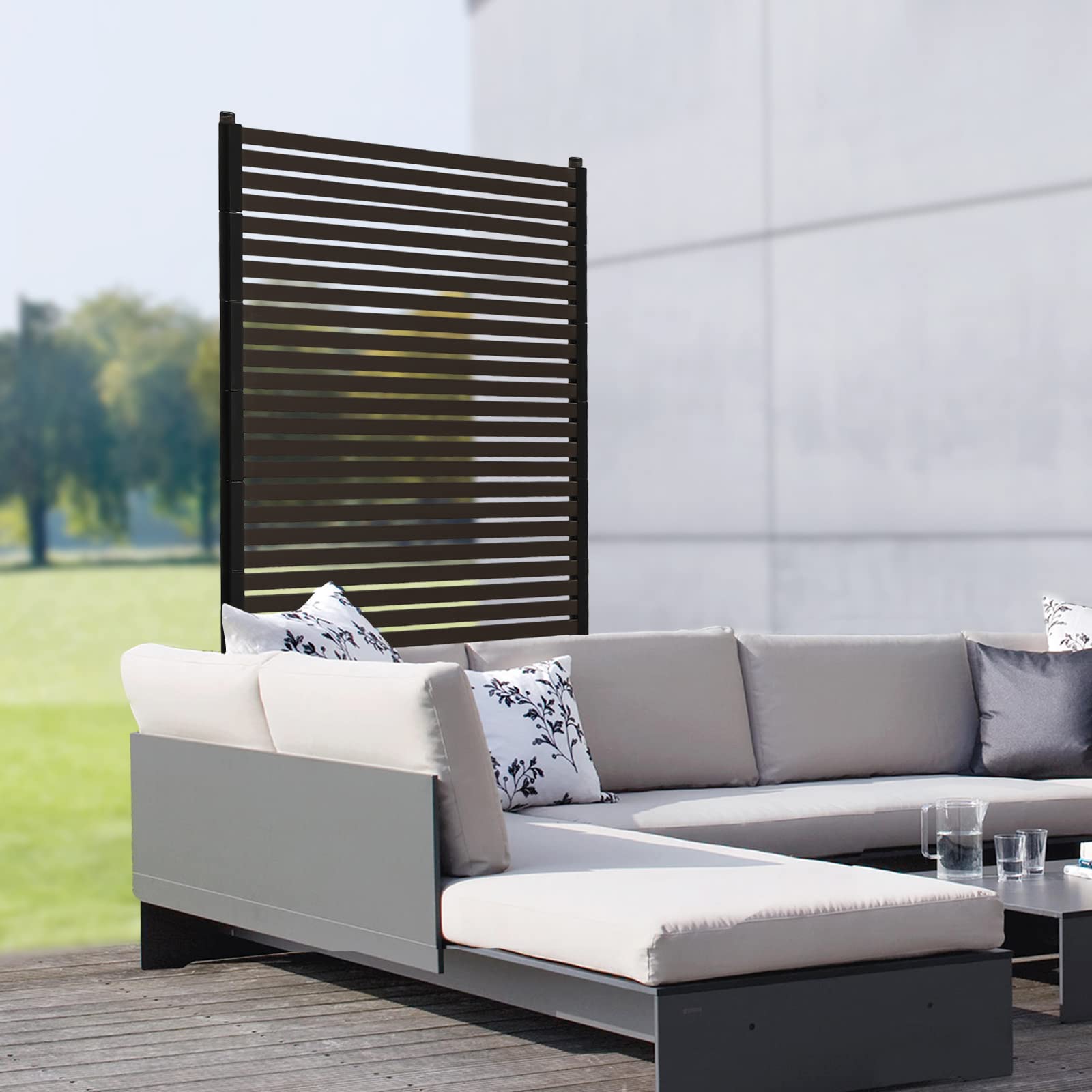Brown Outdoor Privacy Fence Screen - 3x5ft Garden Backyard Patio Decorative Panel - Multi-Purpose Privacy Screen Fence for Yard, Deck, Pool & Balcony - 1 Piece (3 * 5ft) - Perfect for Creating Shade, Wind Protection & Stylish Outdoor Spaces