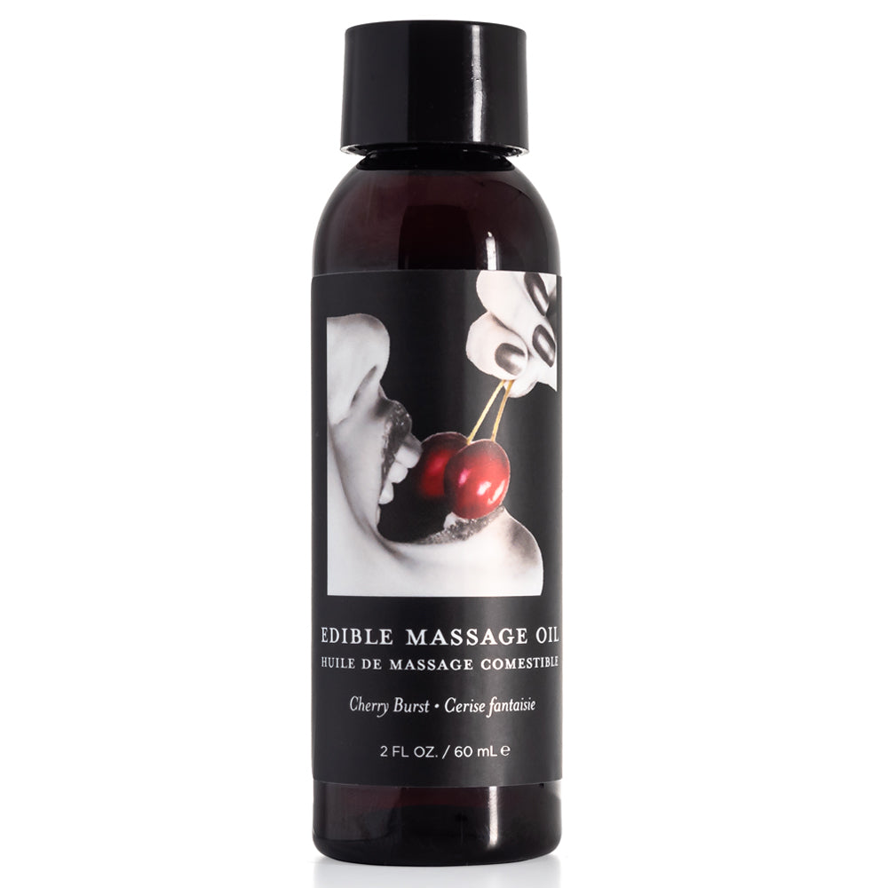 Earthly Body Edible Massage Oil - Cherry Flavor | Sensual Couples Massage & Intimate Body Care