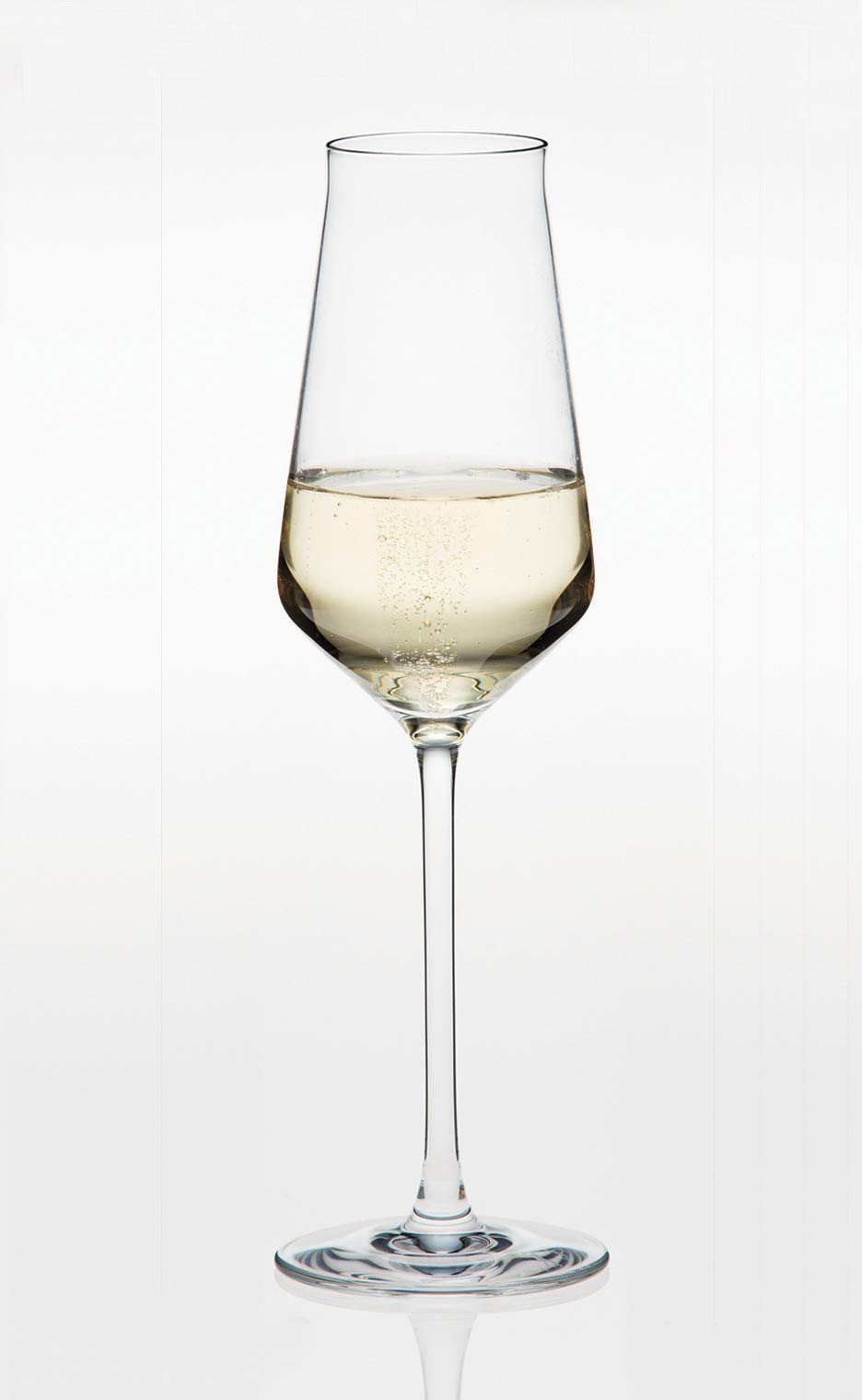 Suntory Marketing 161-36 Champagne Flute Glass Set - 8 oz (229 ml) Clear Reveal Up Flutes - Pack of 6 for Parties, Weddings & Celebrations