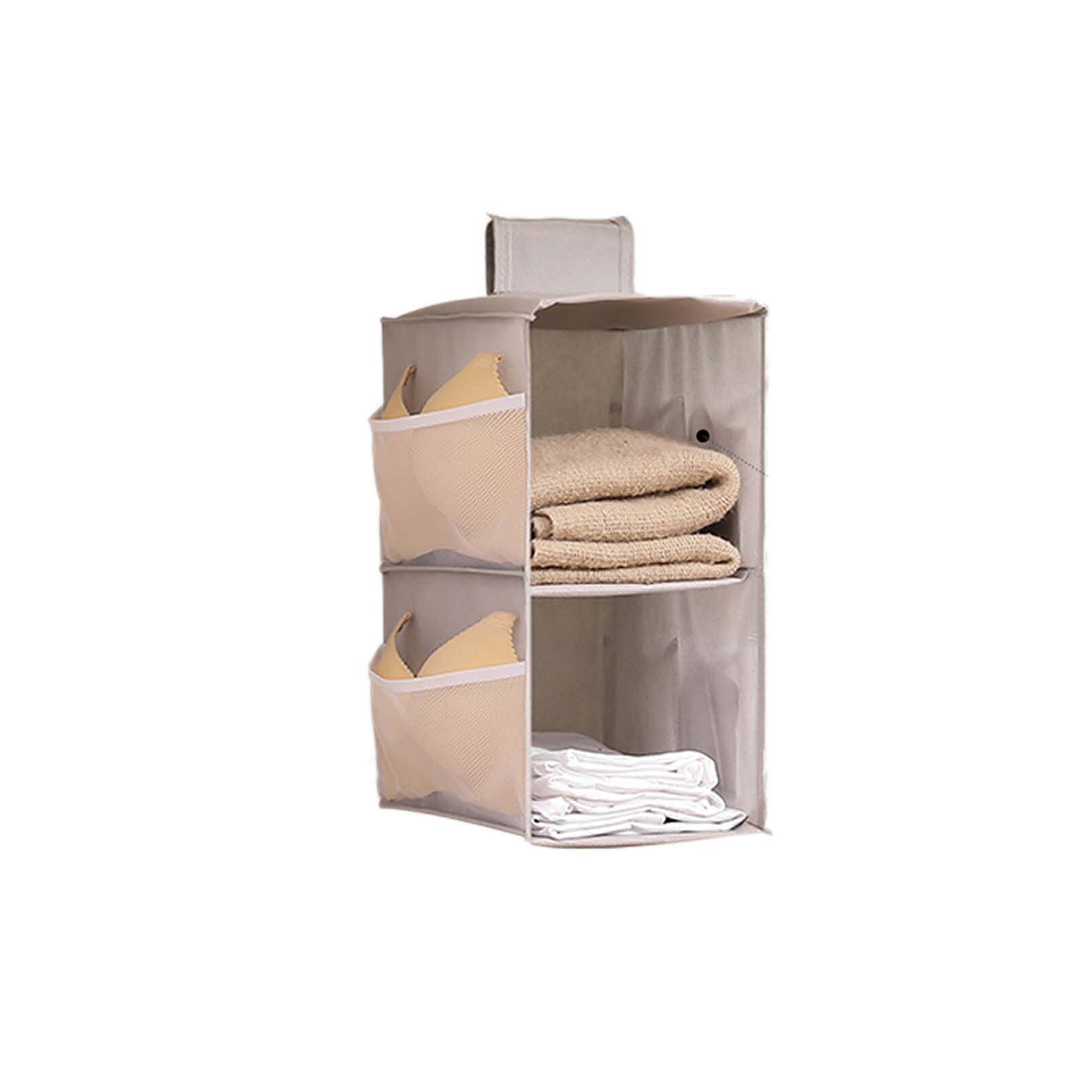 Eyicmarn 2/3/4 Layer Hanging Storage Bag - Dustproof Multi-Pocket Closet Organizer for Wardrobe, Coat Shelf & Home Organization (Grey) - Perfect for Bedroom, Closet & Small Space Storage Solutions
