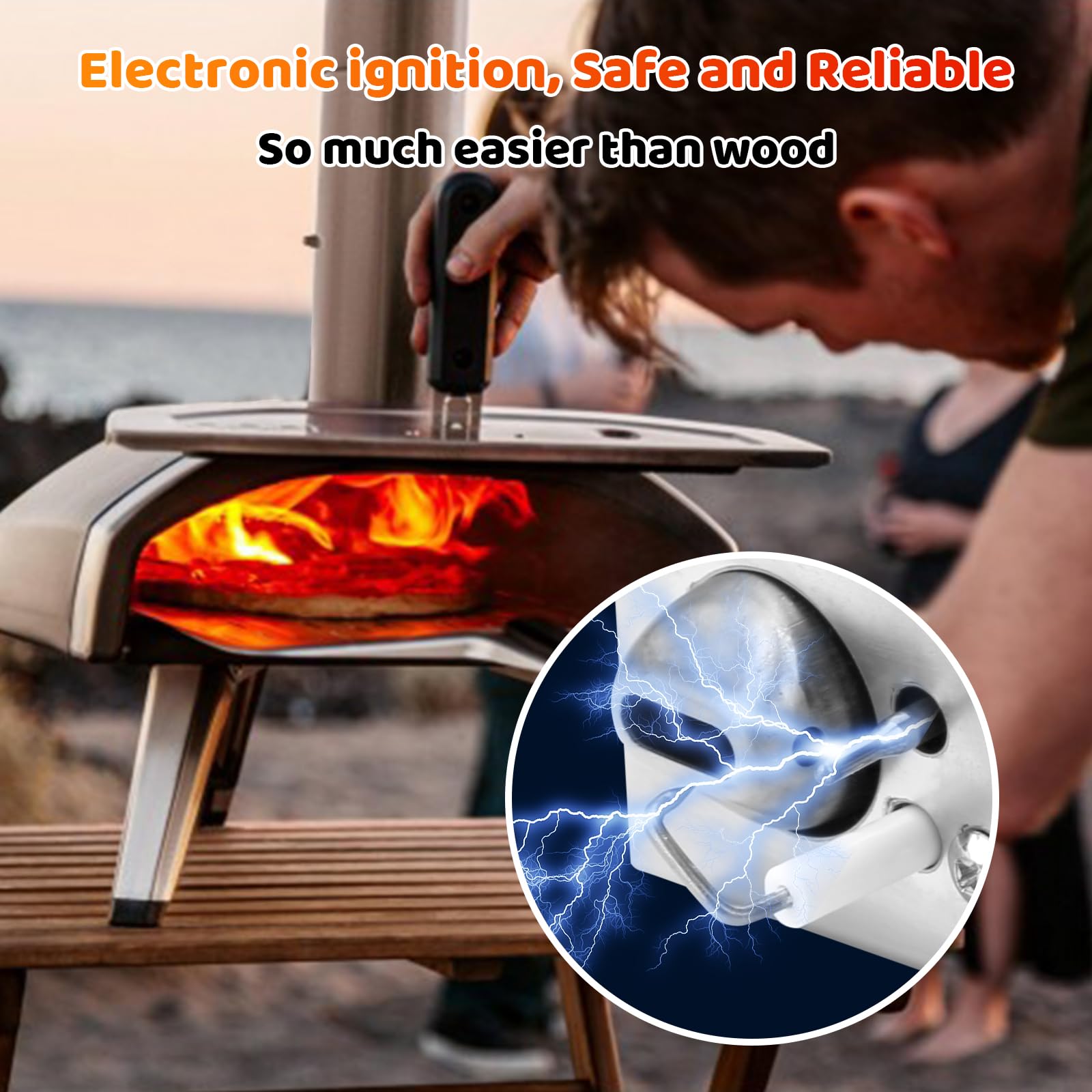Ooni Karu 16 Pizza Oven Gas Burner Attachment - Propane Converter with Valve Hose - Replacement Parts for Ooni Pizza Ovens - Perfect for Outdoor Cooking, Camping & Backyard Pizza Parties