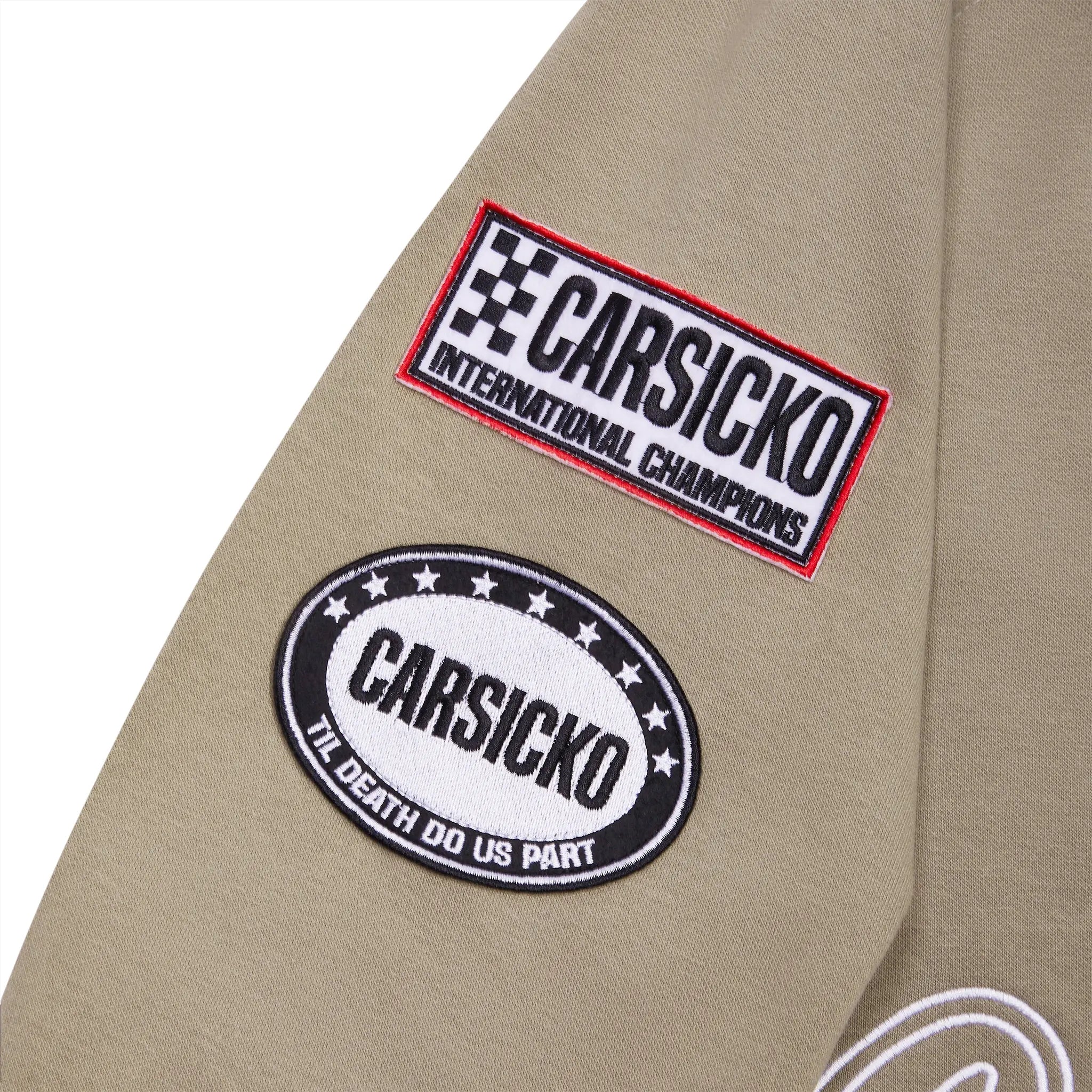 Carsicko Racing Club Zip Up Hoodie - Soft Cream Pullover for Men & Women - Stylish Streetwear for Casual Outings & Racing Events