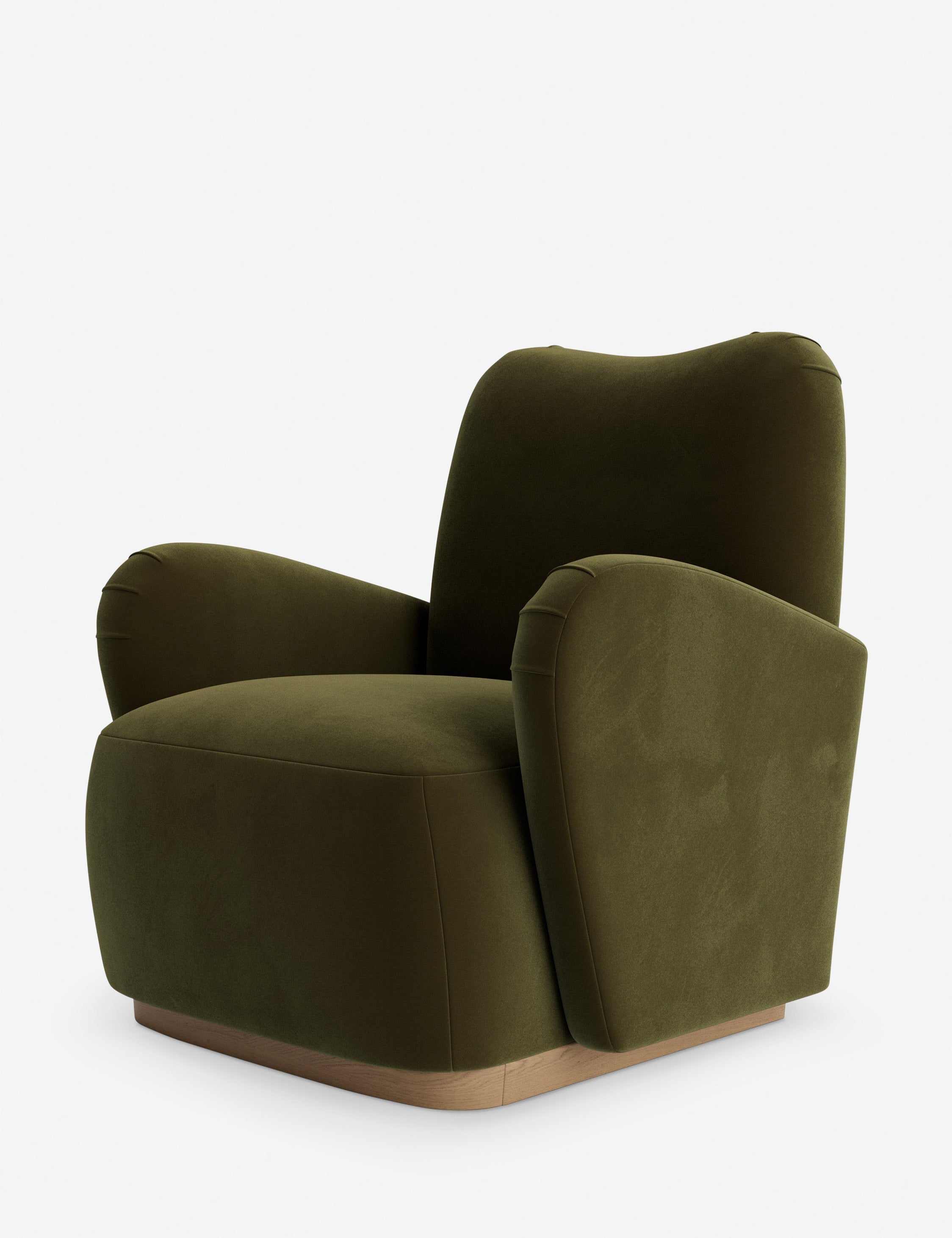 DISC Interiors Bei Accent Chair - Mid Century Modern Lounge Chair with Wooden Legs for Living Room, Bedroom & Office Decor | Stylish Comfortable Seating for Home & Workspace