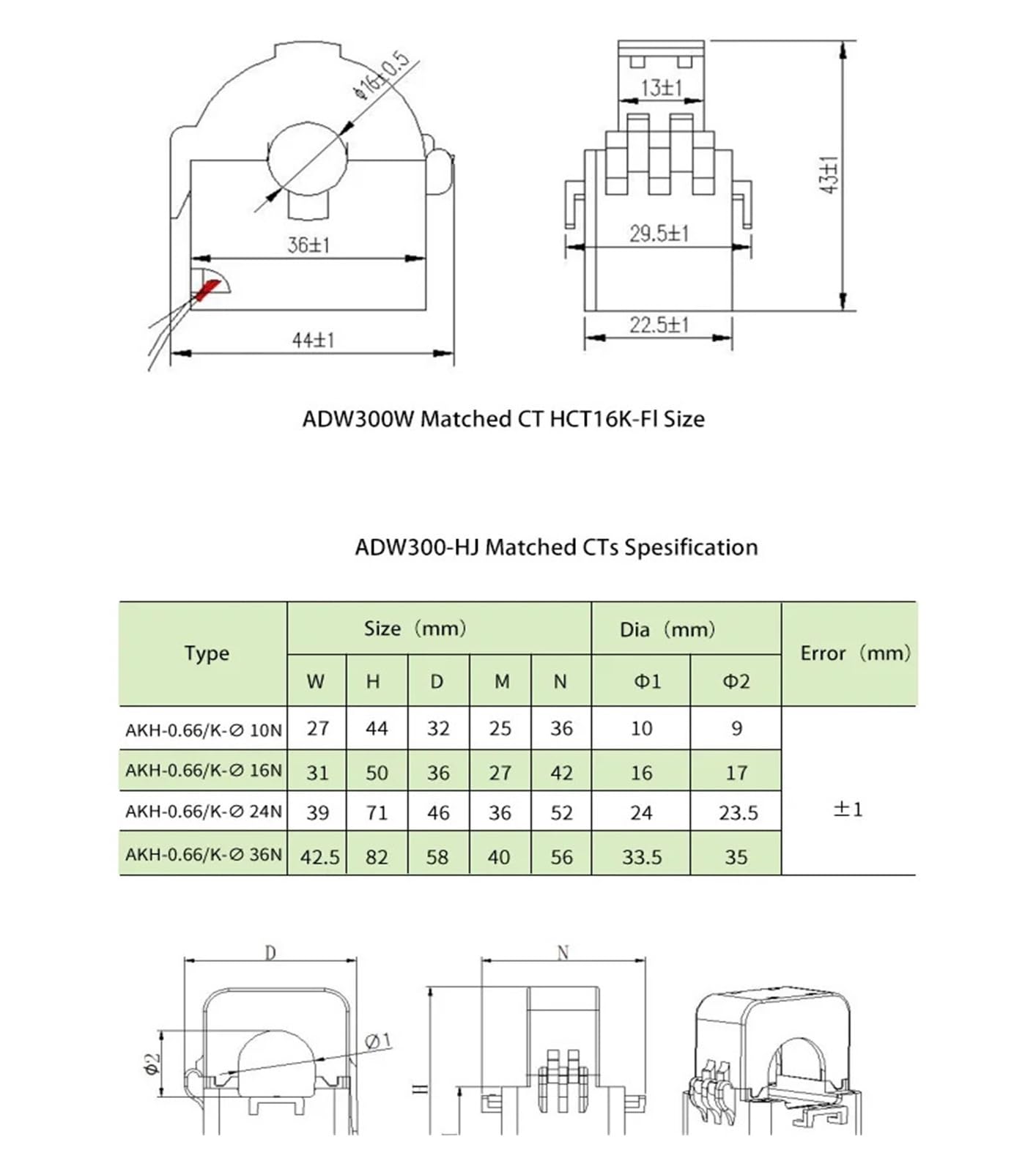 ADW300 4GHW 3 Phase Smart Energy Meter with Communication Module, AC 230V - Monitor Electricity Usage for Industrial, Commercial & Residential Applications