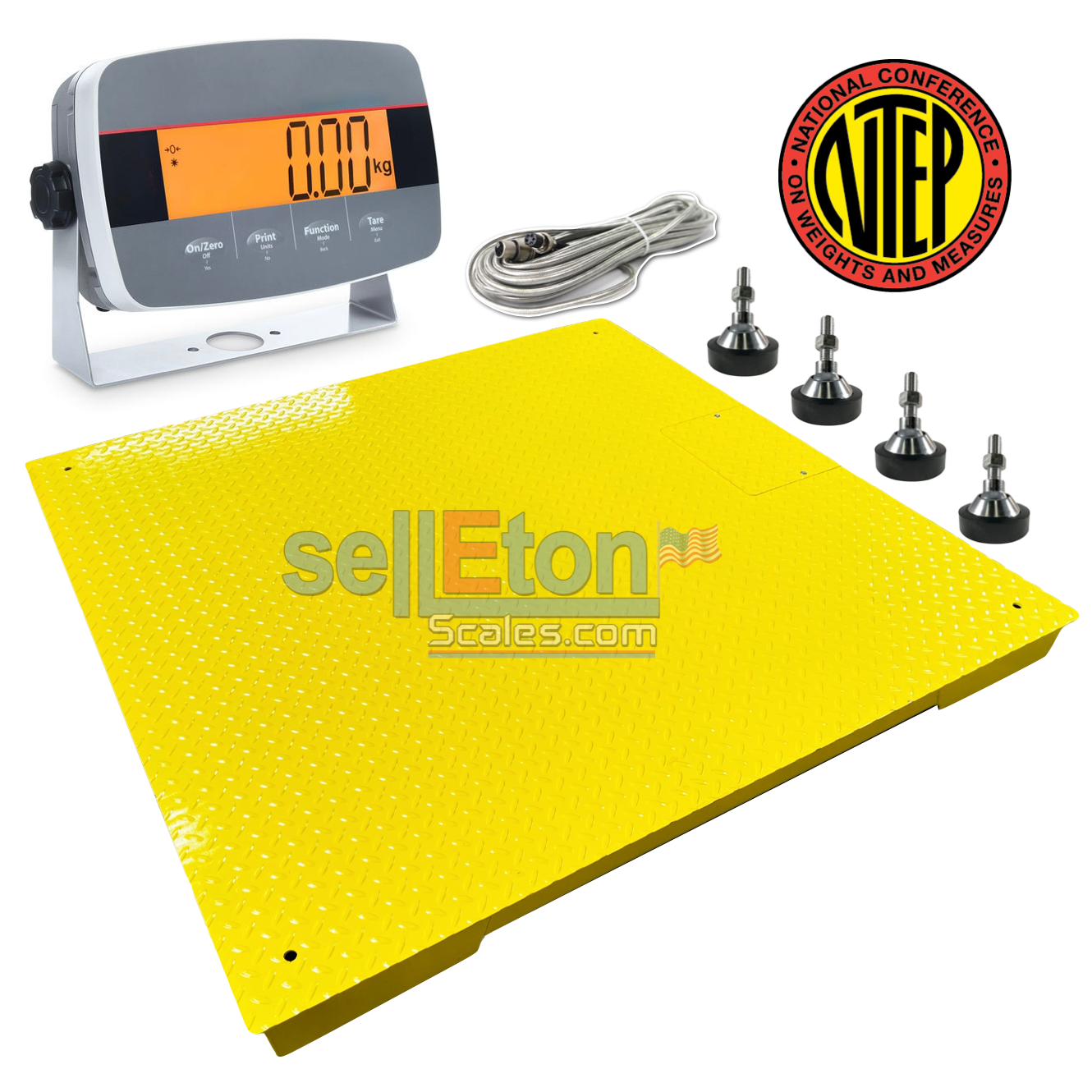 SellEton SL 900 USA 4x6 Feet Digital Floor Scale (48x72 Inches) - NTEP Certified Legal for Trade - Perfect for Warehouses, Shipping & Industrial Use
