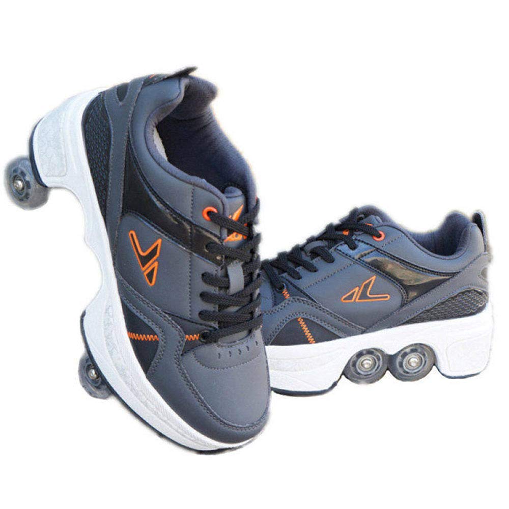 AGYE Roller Skate Shoes for Boys & Girls - Kids Wheeled Sneakers for Beginners | Unisex Light-Up Roller Shoes for Outdoor Fun, Sports & Gifts (Size F-36)