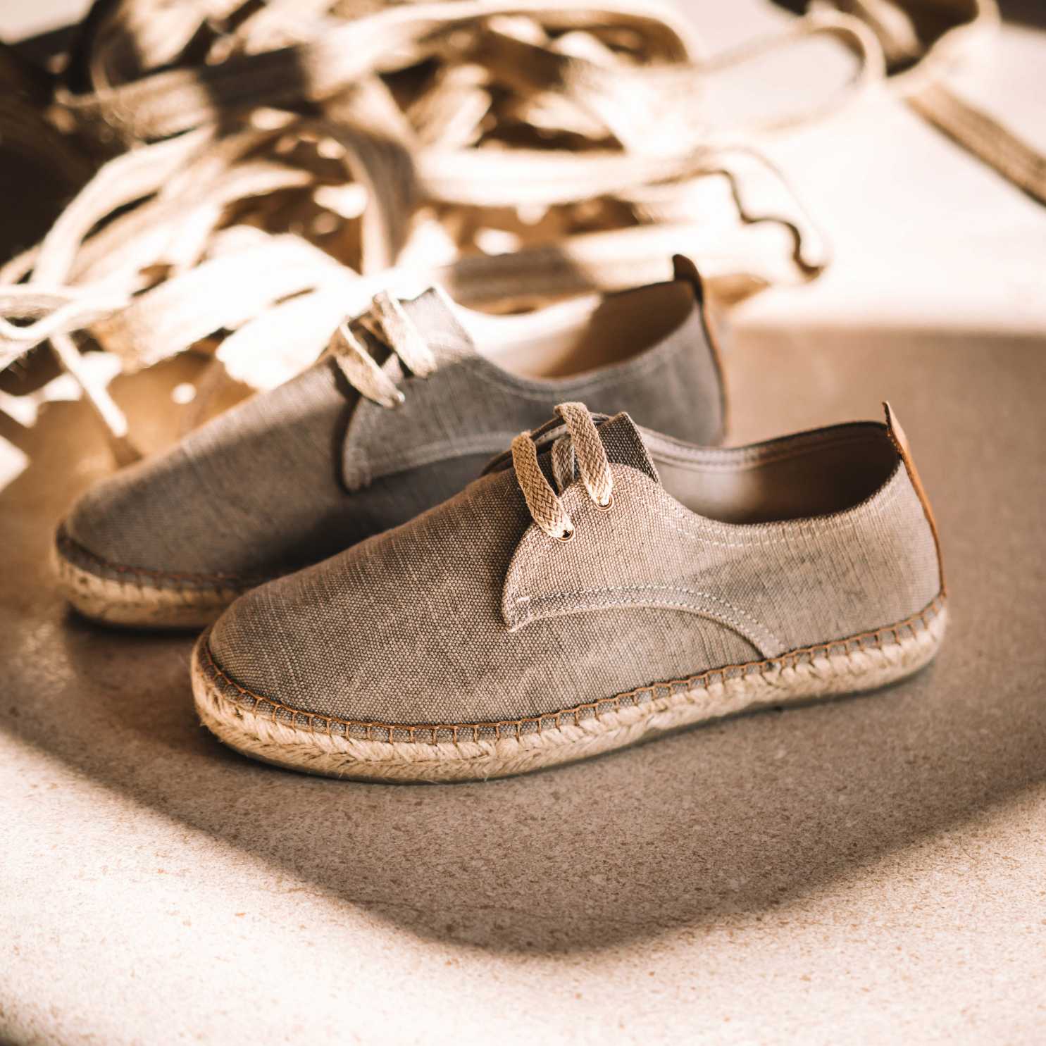Men's Basic Canvas Espadrilles - Comfortable Slip-On Summer Shoes for Casual Wear, Beach & Outdoor Activities