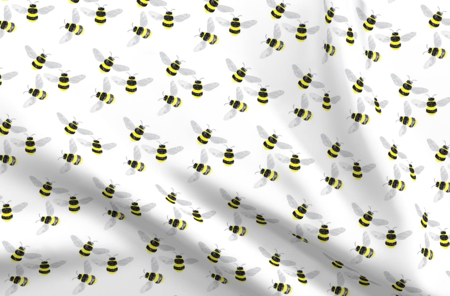 Bees Hive Spring Printed Minky Fabric Fat Quarter - Soft Plush Fabric for Baby Blankets, Quilt Backing & Sewing Projects - Perfect for DIY Nursery Decor & Cozy Home Crafts