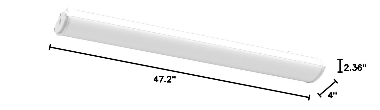 ANTLUX 4FT LED Vapor Tight Light Fixture - 50W 5000LM (120W Equivalent) - IP66 Waterproof Tri-Proof Shop Lights for Outdoor, Garage, Carport, Car Wash & Freezer - Plug-in LED Lighting - 4 Pack - Perfect for Commercial & Industrial Spaces