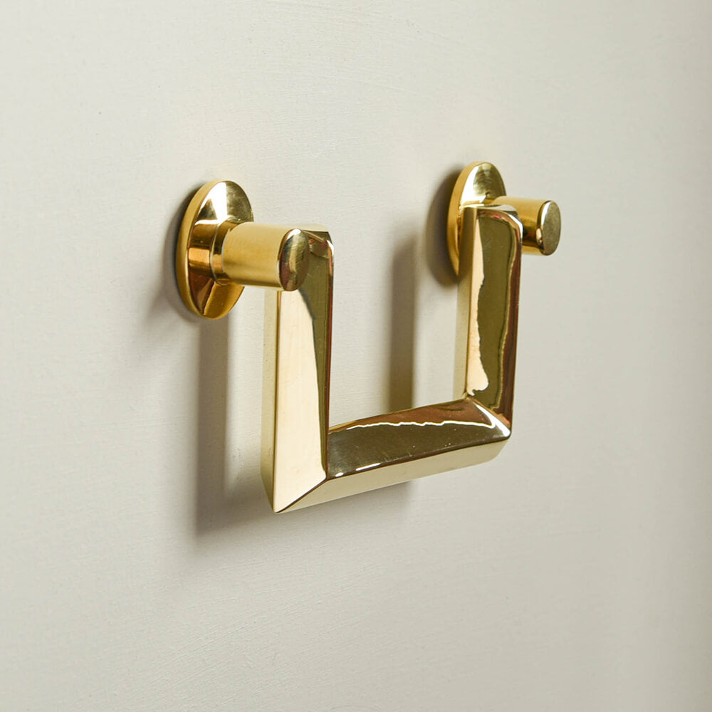 Polished Brass Regal Cabinet Lifting Handle - Elegant & Durable Hardware for Furniture, Drawers & Cabinets - Perfect for Home & Office Use
