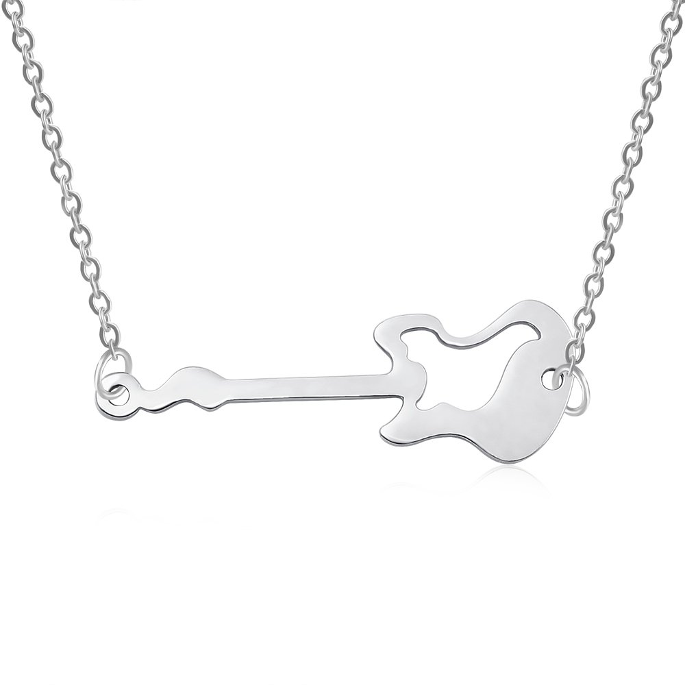 Music Lover Guitar Charm Necklace - 18