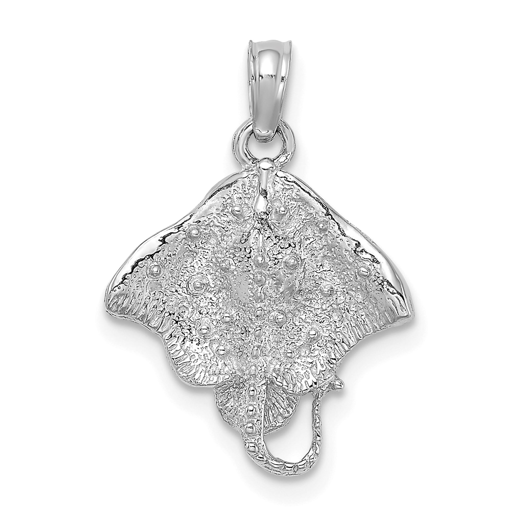 14K Solid White Gold Necklace with Pendant Charm | Elegant & Durable Jewelry for Women | Perfect for Gifts, Weddings & Special Occasions