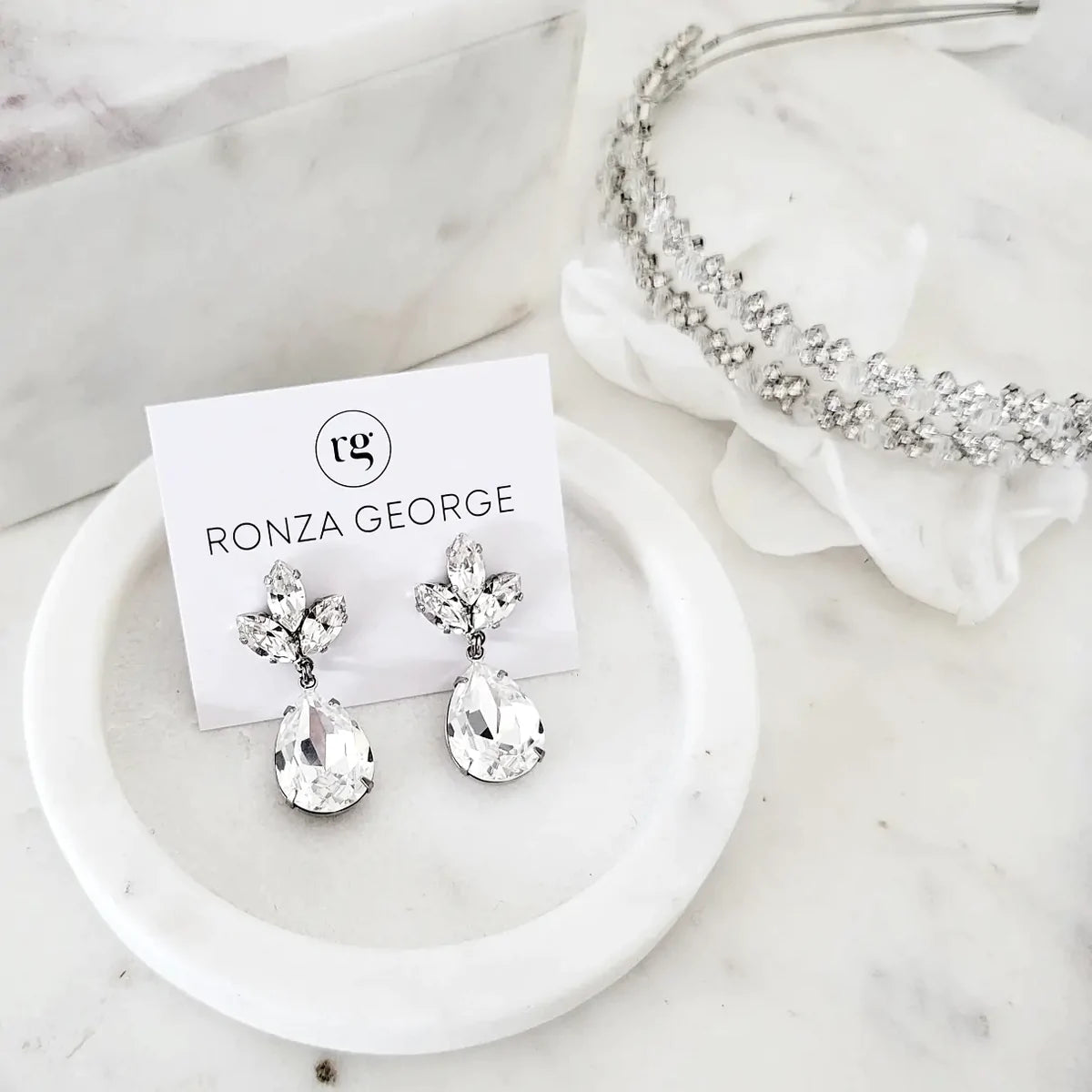 Anastasia Silver Crystal Bridal Drop Earrings – Elegant Wedding Jewelry for Brides, Bridesmaids & Formal Events | Perfect for Weddings, Prom & Evening Occasions