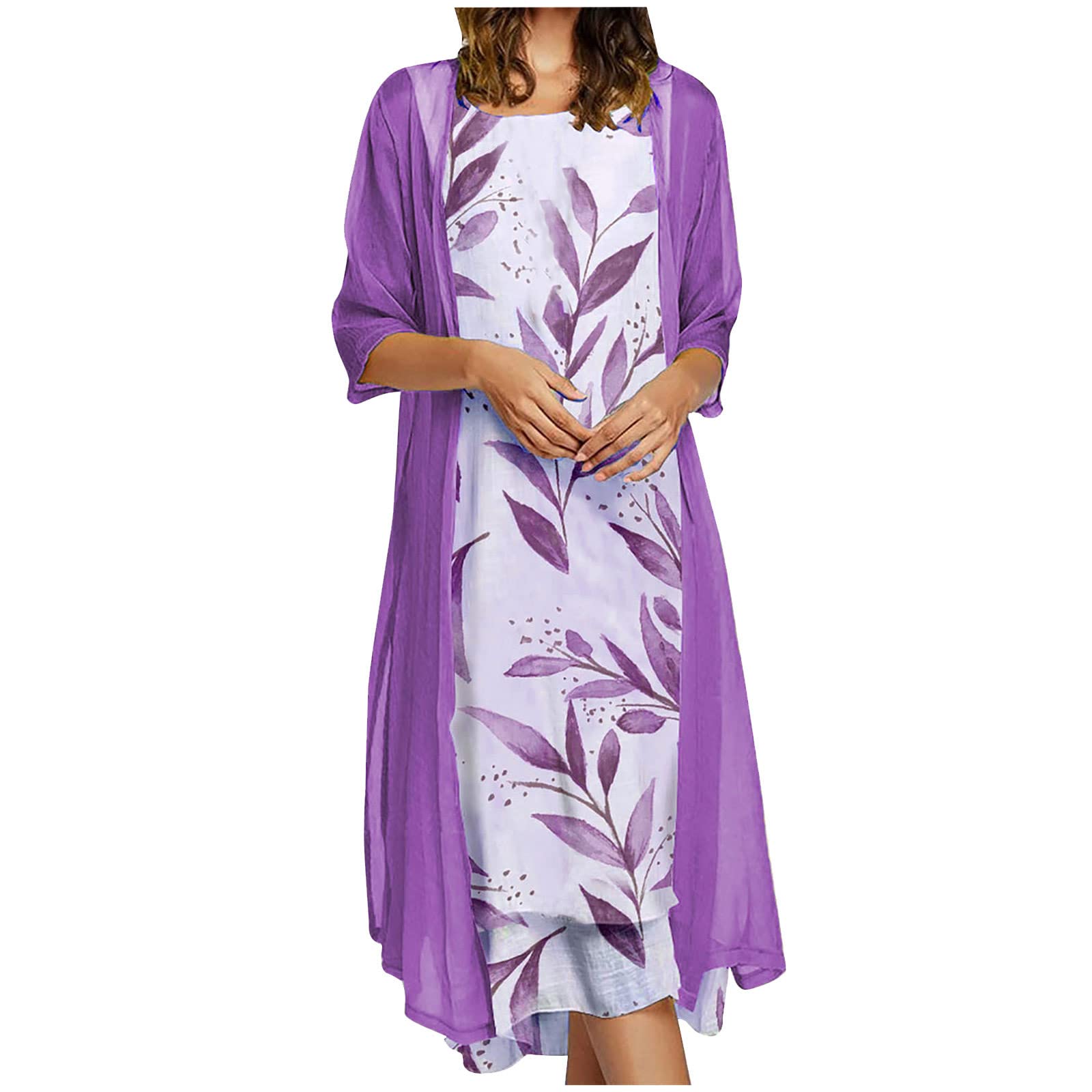 Elegant Floral Boho Maxi Dress for Women - Summer Casual Two Piece Set, Plus Size Wedding Guest & Beach Sundress - Perfect for Vacations, Parties & Outdoor Events