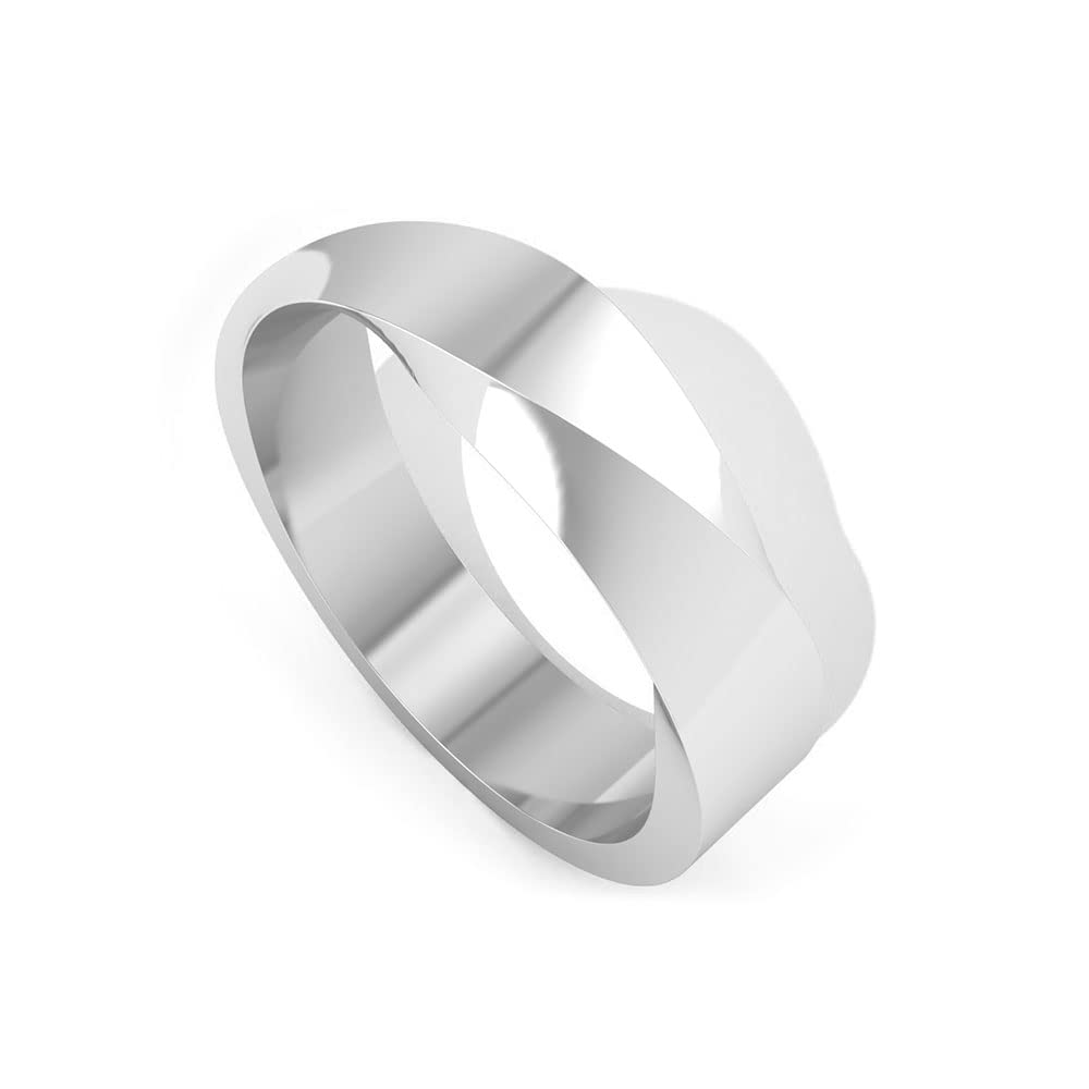 14K Solid Gold Men's Wedding Band Ring - Classic Twisted Design, Comfort Fit, Durable & Hypoallergenic for Everyday Wear & Special Occasions