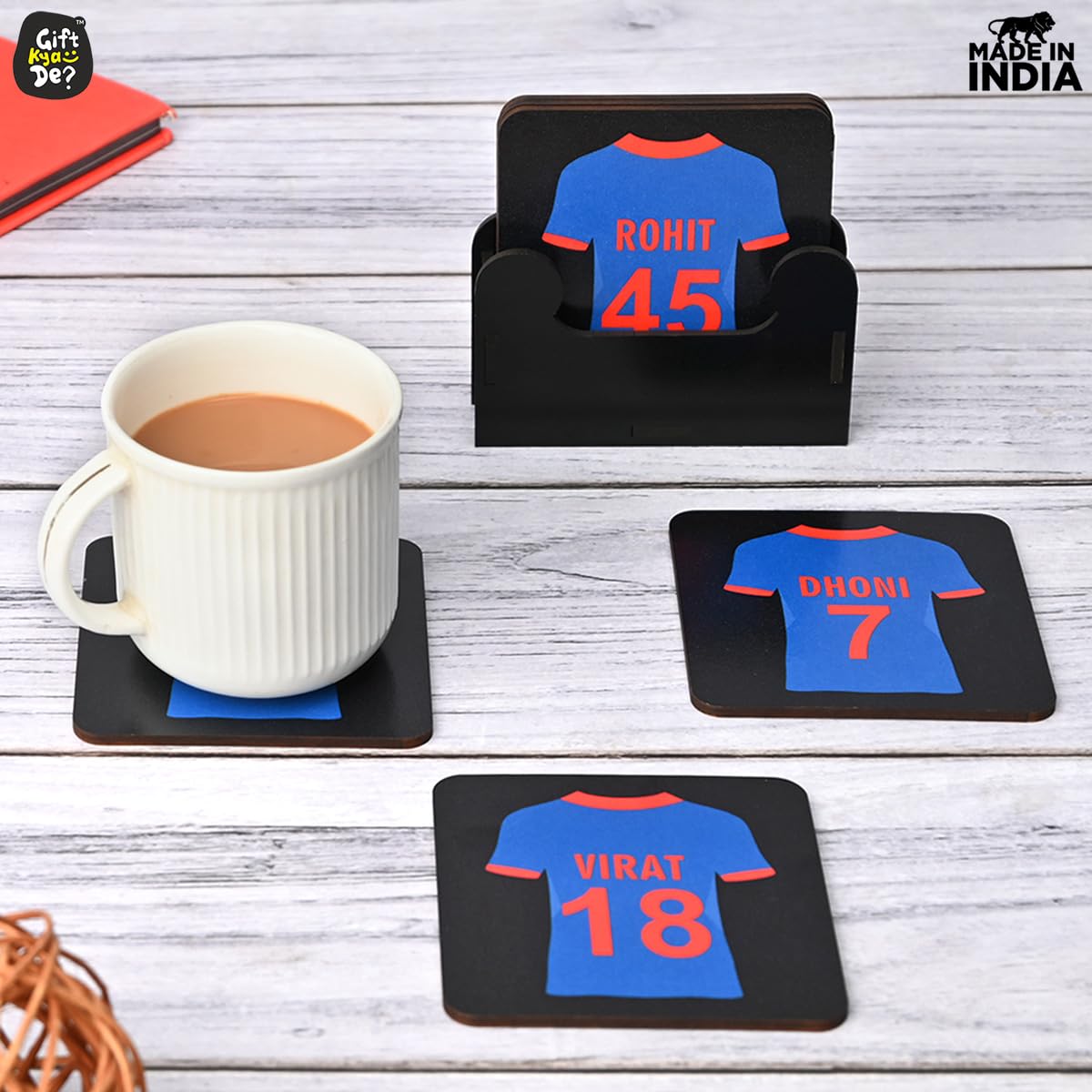 Premium Cricket Coaster Set of 6 - Square 3.8