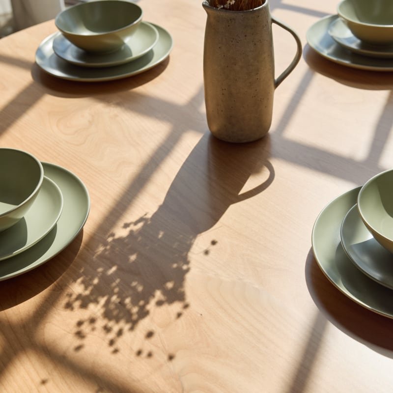 Eco-Friendly Zero Waste Round Table - Sustainable Dining & Kitchen Accessory for Home, Office & Outdoor Gatherings