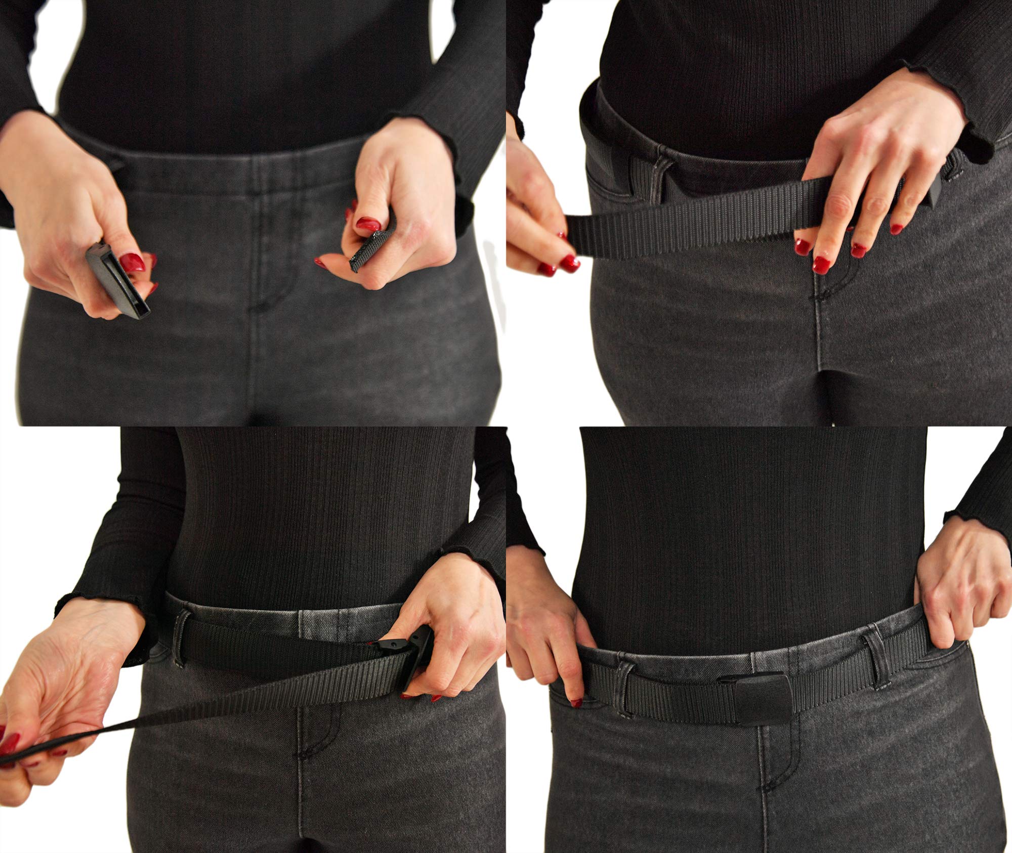 Home-X Adjustable Nylon Travel Money Belt for Men & Women - Hidden Zipper Security Pocket for Cash & Valuables (50