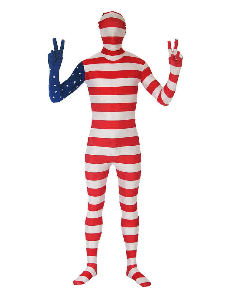 VSFO Full Body Green Man Suit - Lime Green Costume for Cosplay, Halloween, Themed Parties & Events - Comfortable & Breathable One-Piece Jumpsuit
