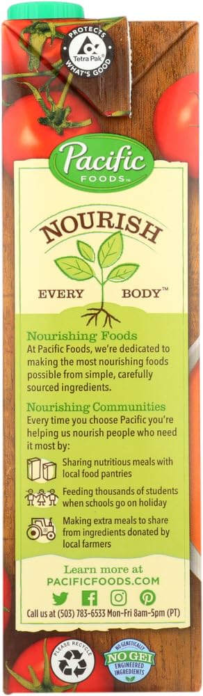 Pacific Natural Organic Creamy Roasted Red Pepper & Tomato Soup - 24 Pack (32 Oz Each) | Vegan, Gluten-Free Soup for Quick Meals, Camping & Emergency Food Storage