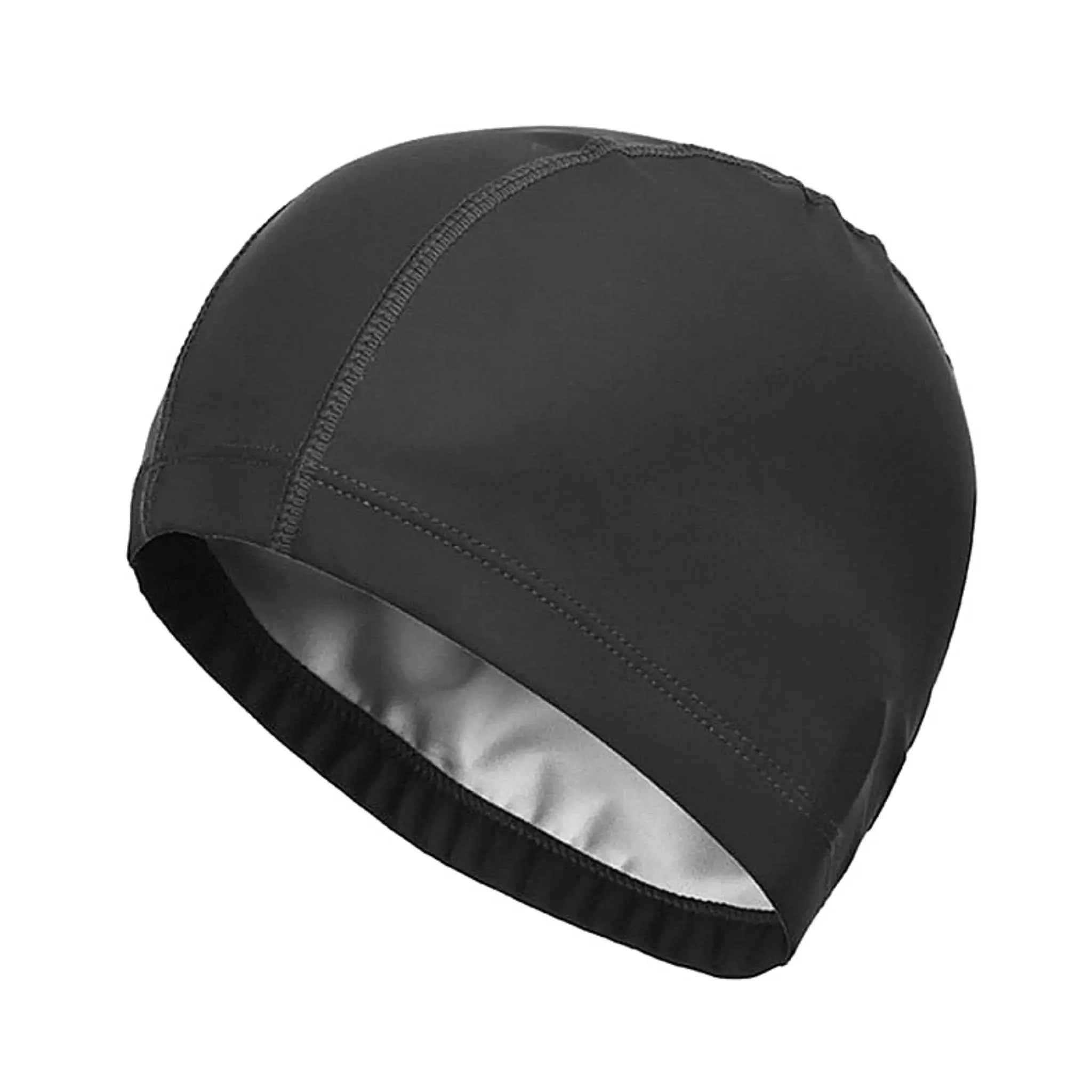 Premium Unisex PU Fabric Swimming Cap - One Size Fits All for Pool, Beach & Competitive Swimming